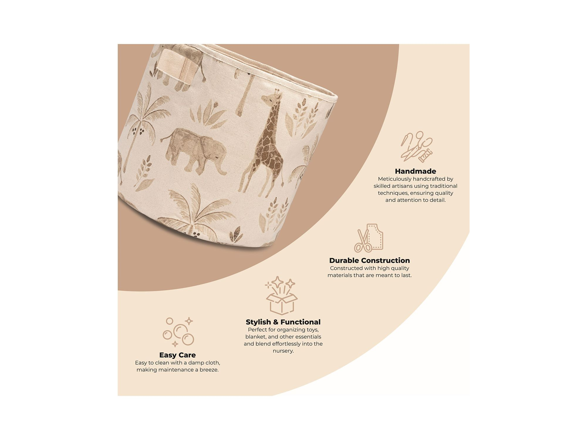 Kendi Safari Print Storage Bin — Image 9
