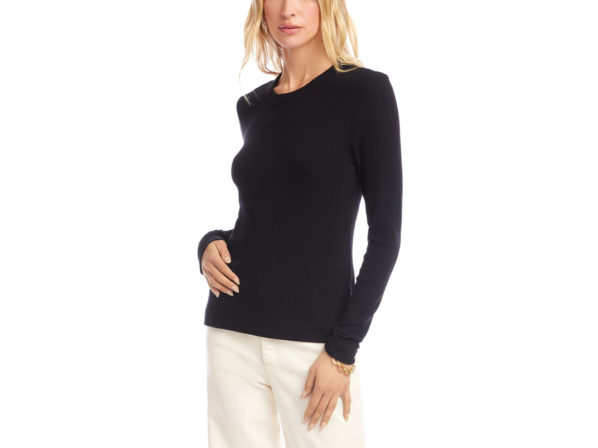 Ribbed Crewneck Top — Image 3
