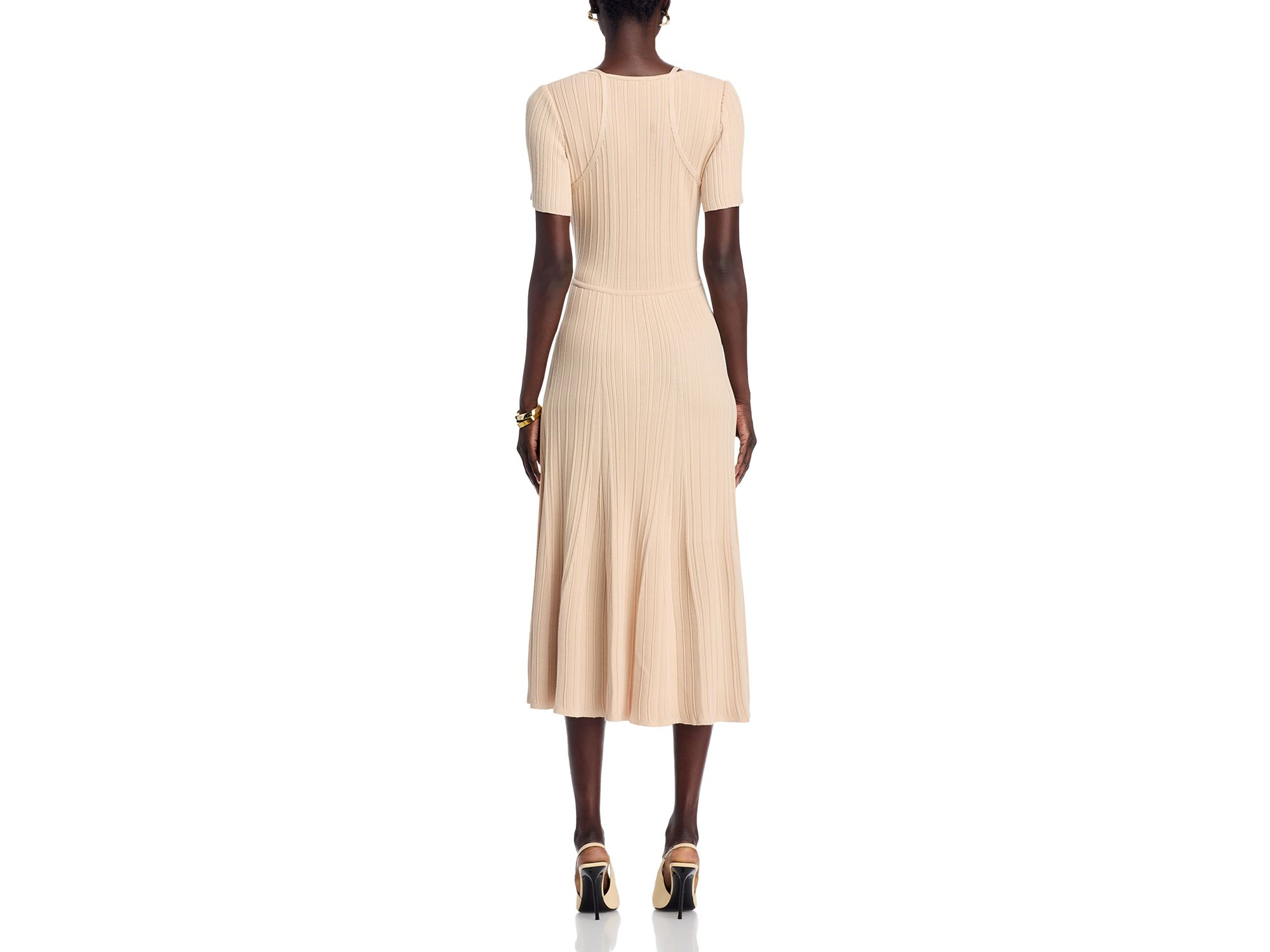 Knit Fit and Flare Dress — Image 4