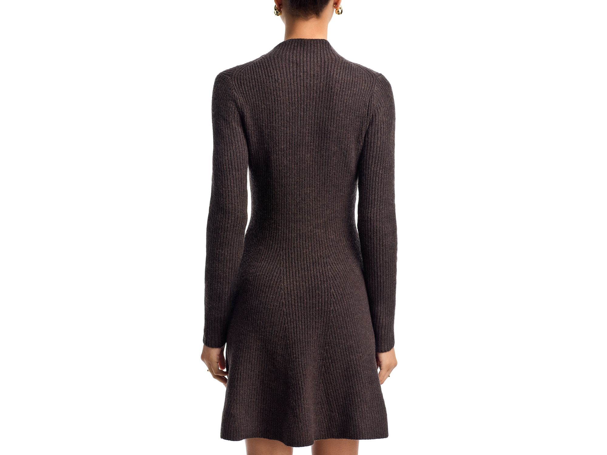 Mock Neck Knit Long Sleeve Dress - Exclusive — Image 3