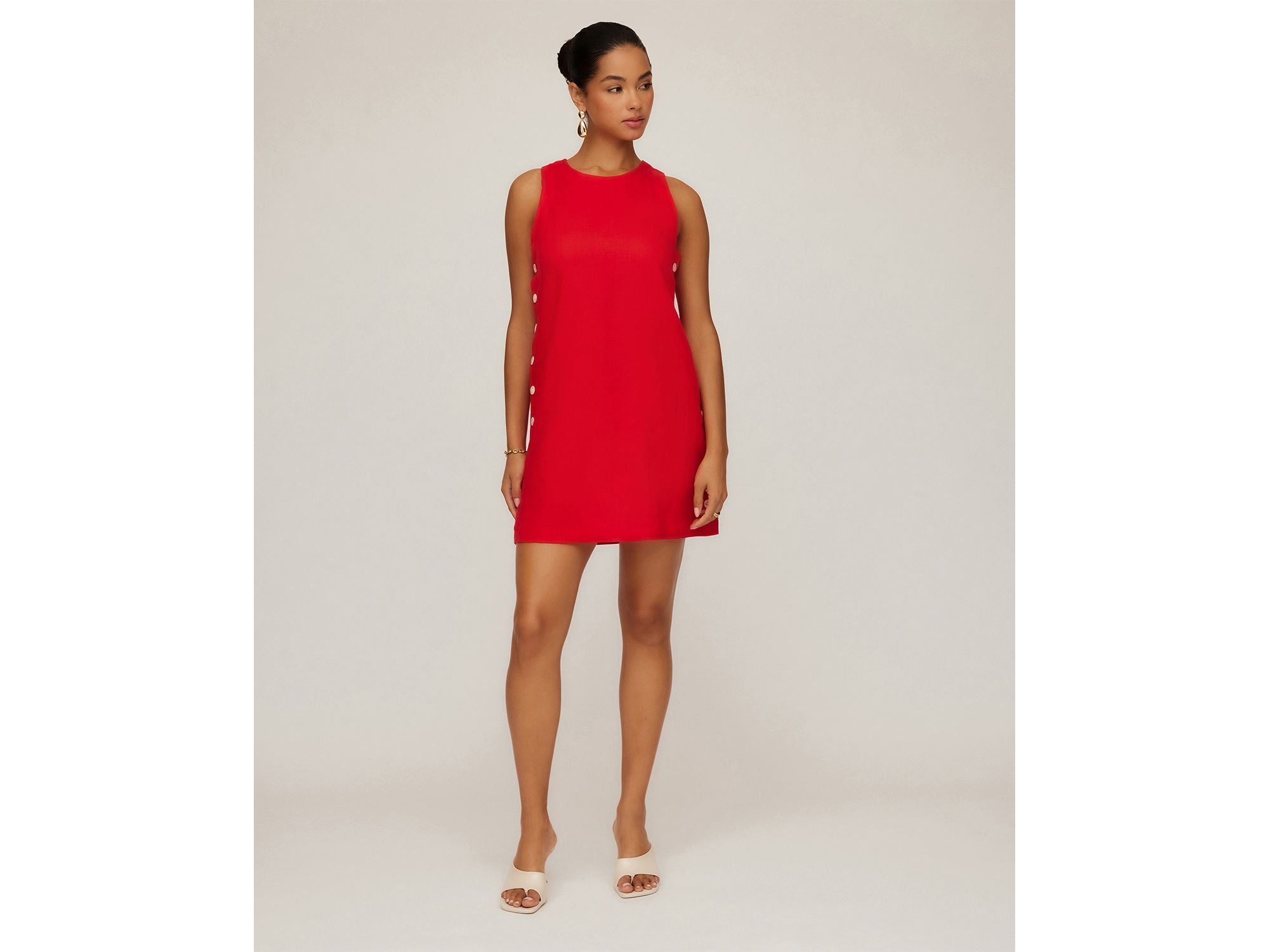 Clarice Side Button Shift Dress — Image 5