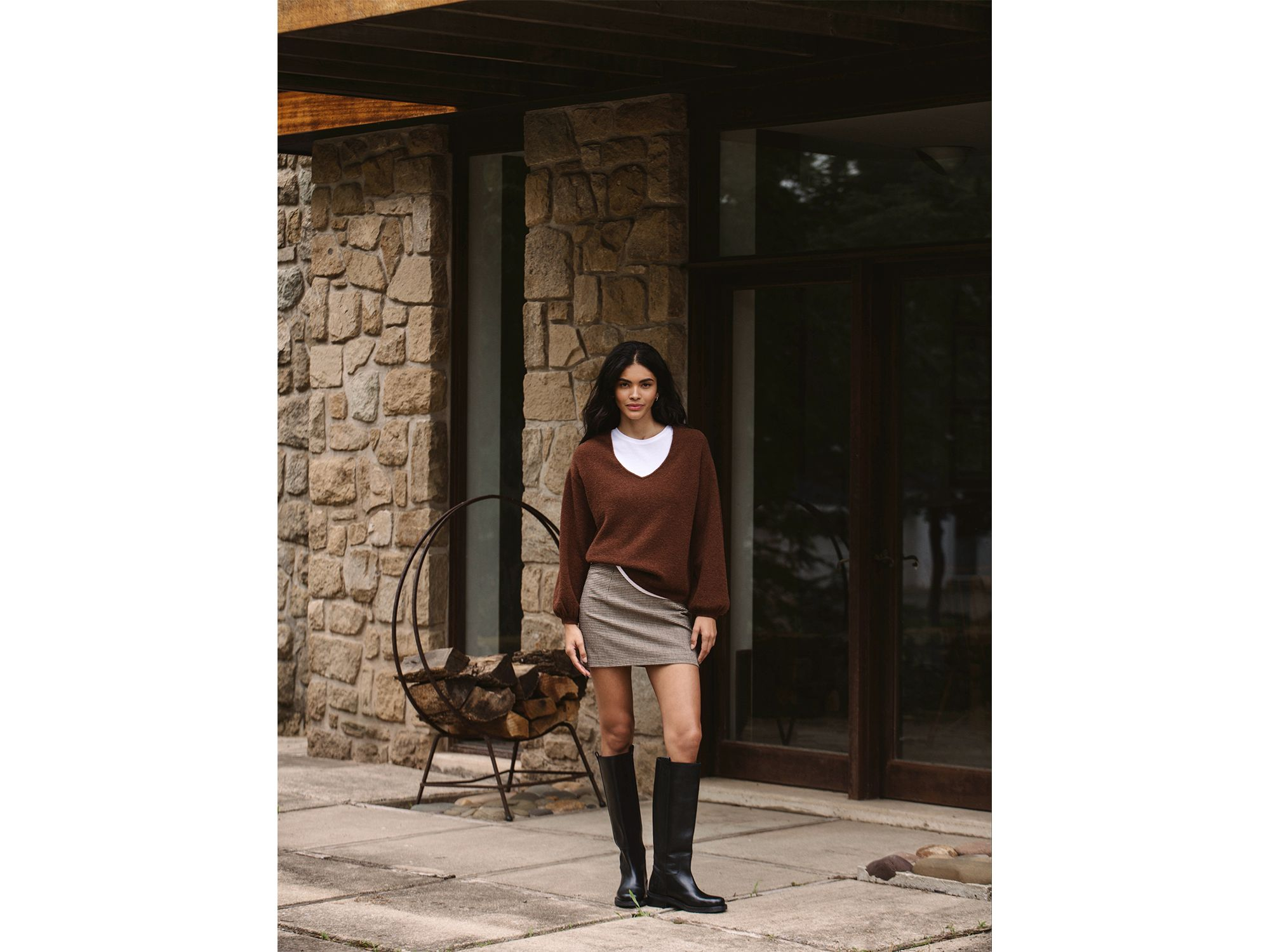 Houndstooth Mini Skirt — Image 4