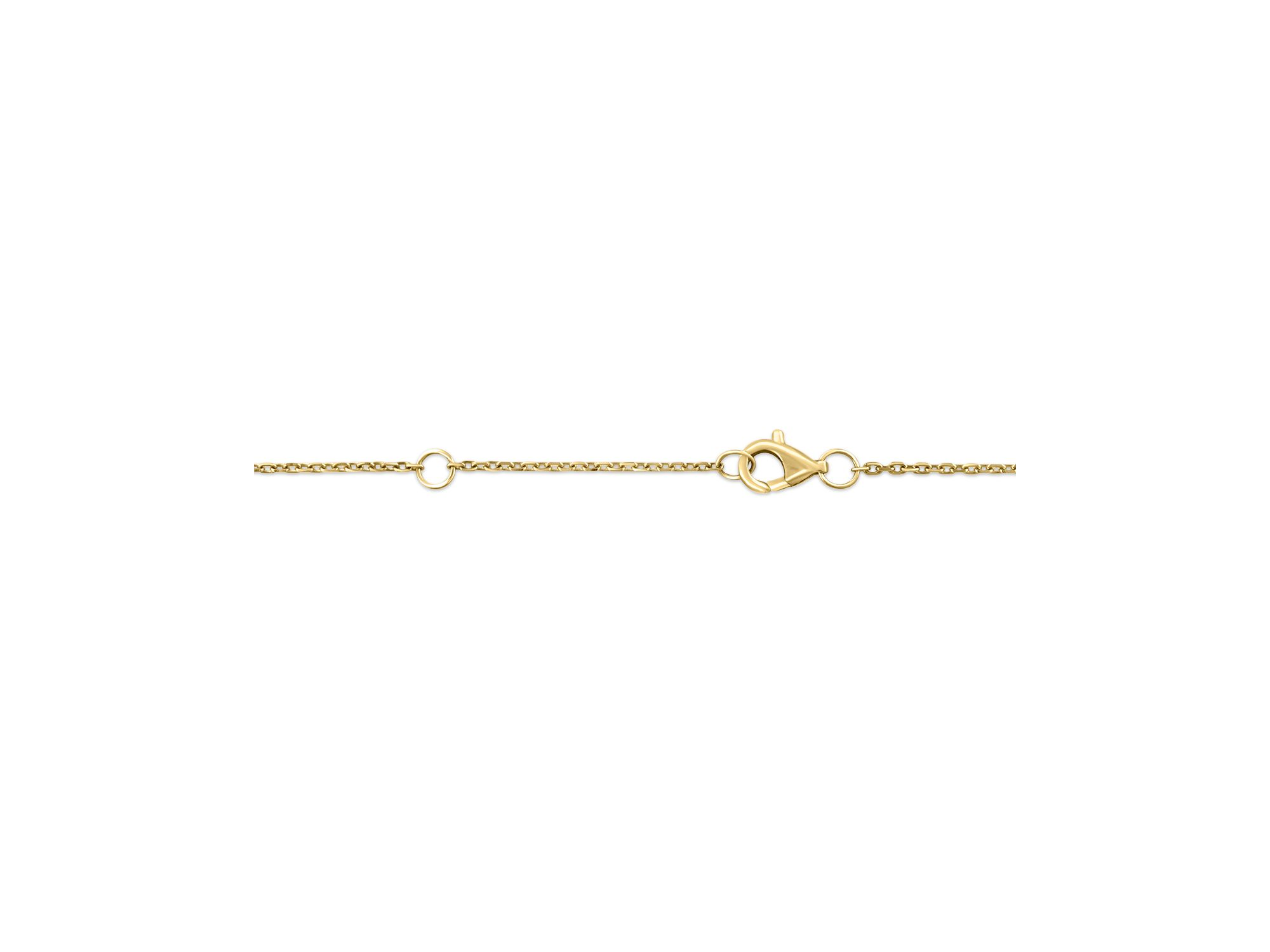 Rainbow Sapphire & Diamond Bezel Necklace in 14K Yellow Gold, 18" — Image 3