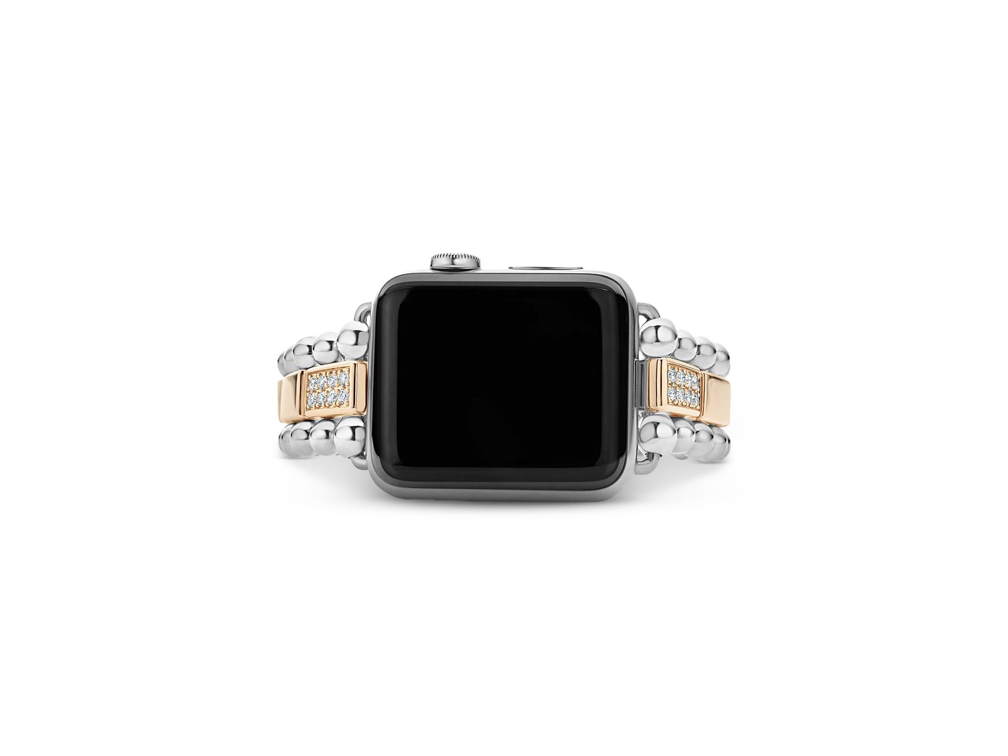 Smart Caviar 18K Rose Gold & Sterling Silver Single Diamond Apple™ Watch Bracelet, 38-44mm — Image 6