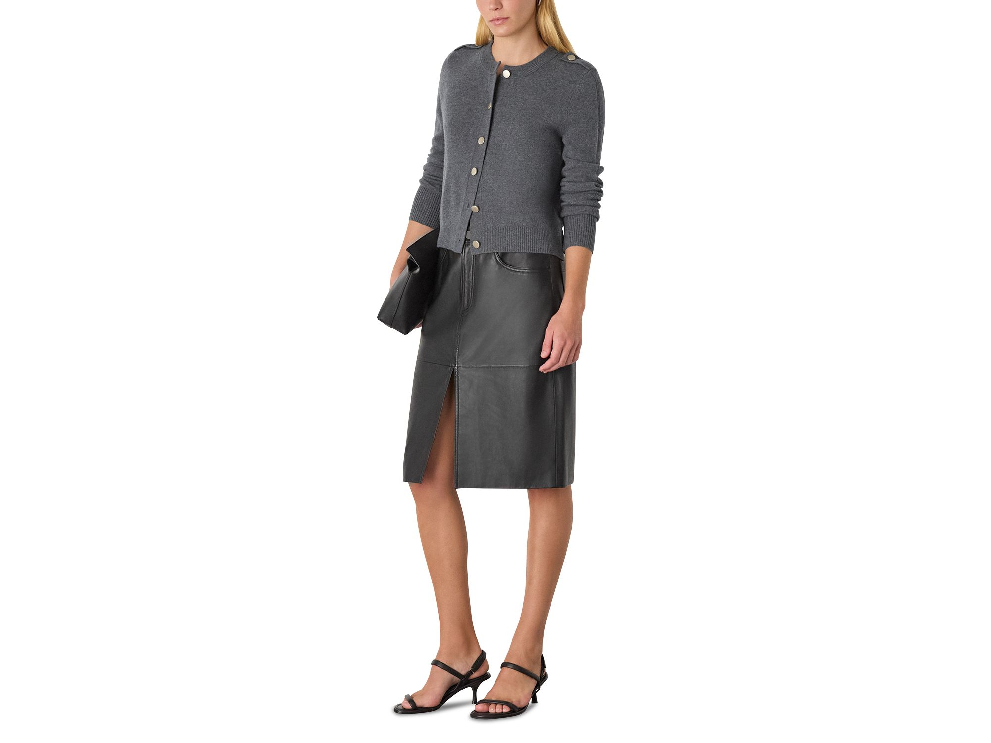 Military Crew Neck Cardigan — Image 5