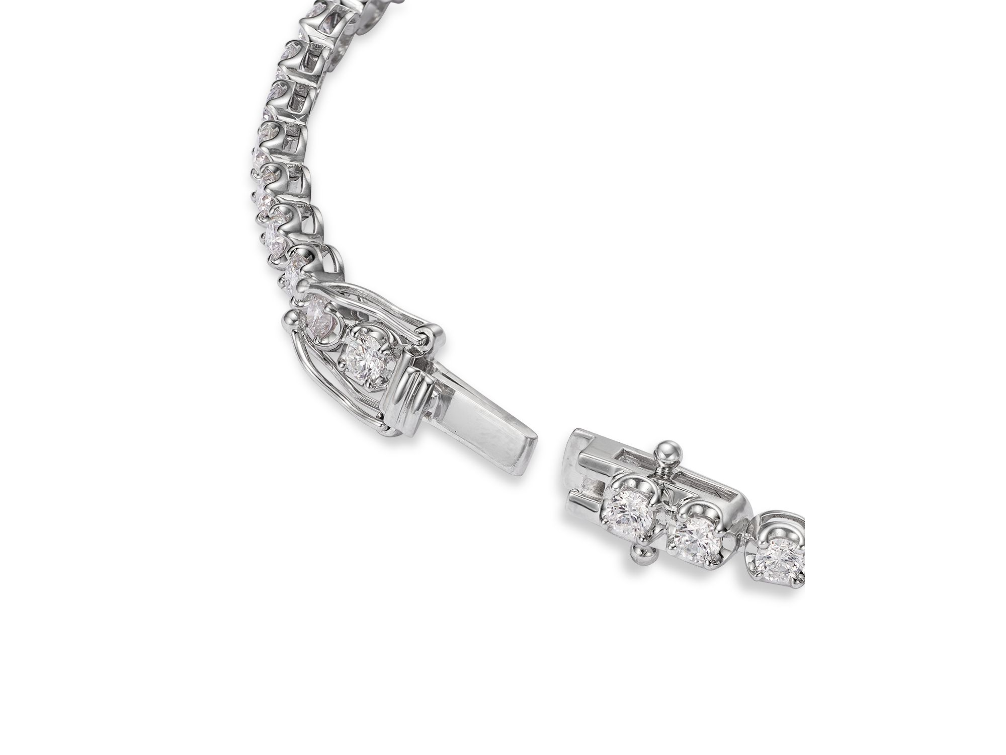 Certified Colorless Diamond Tennis Bracelet Collection in 14K White Gold, 2.0-10.0 tcw — Image 9