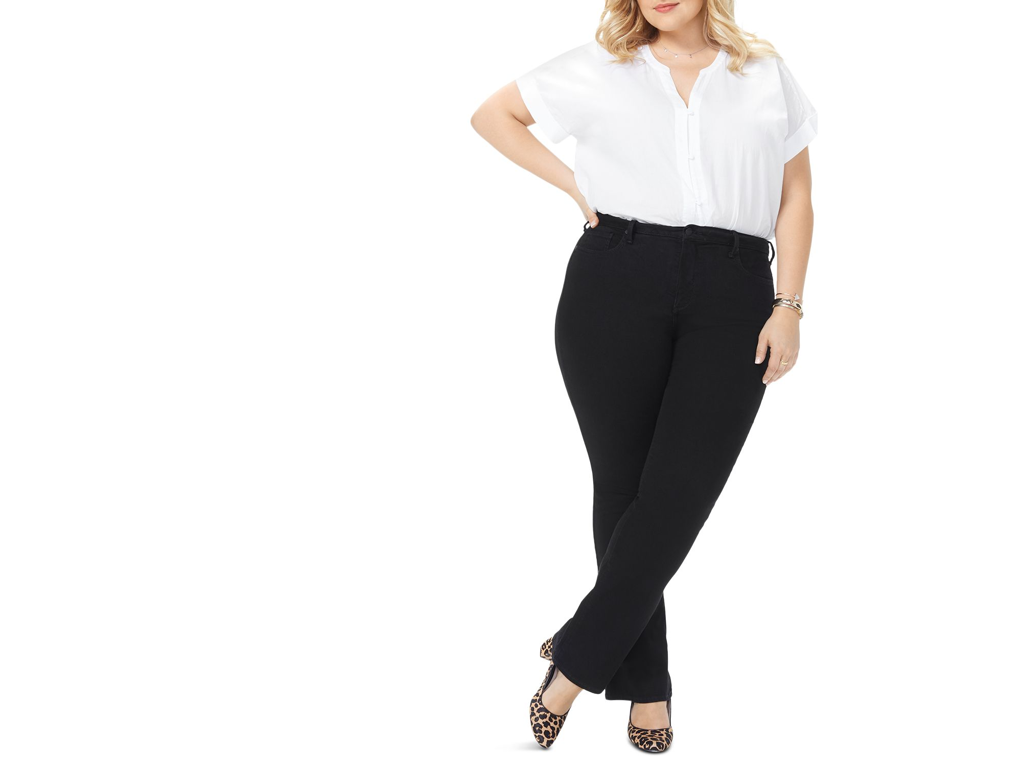 Barbara High Rise Bootcut Jeans in Black — Image 3