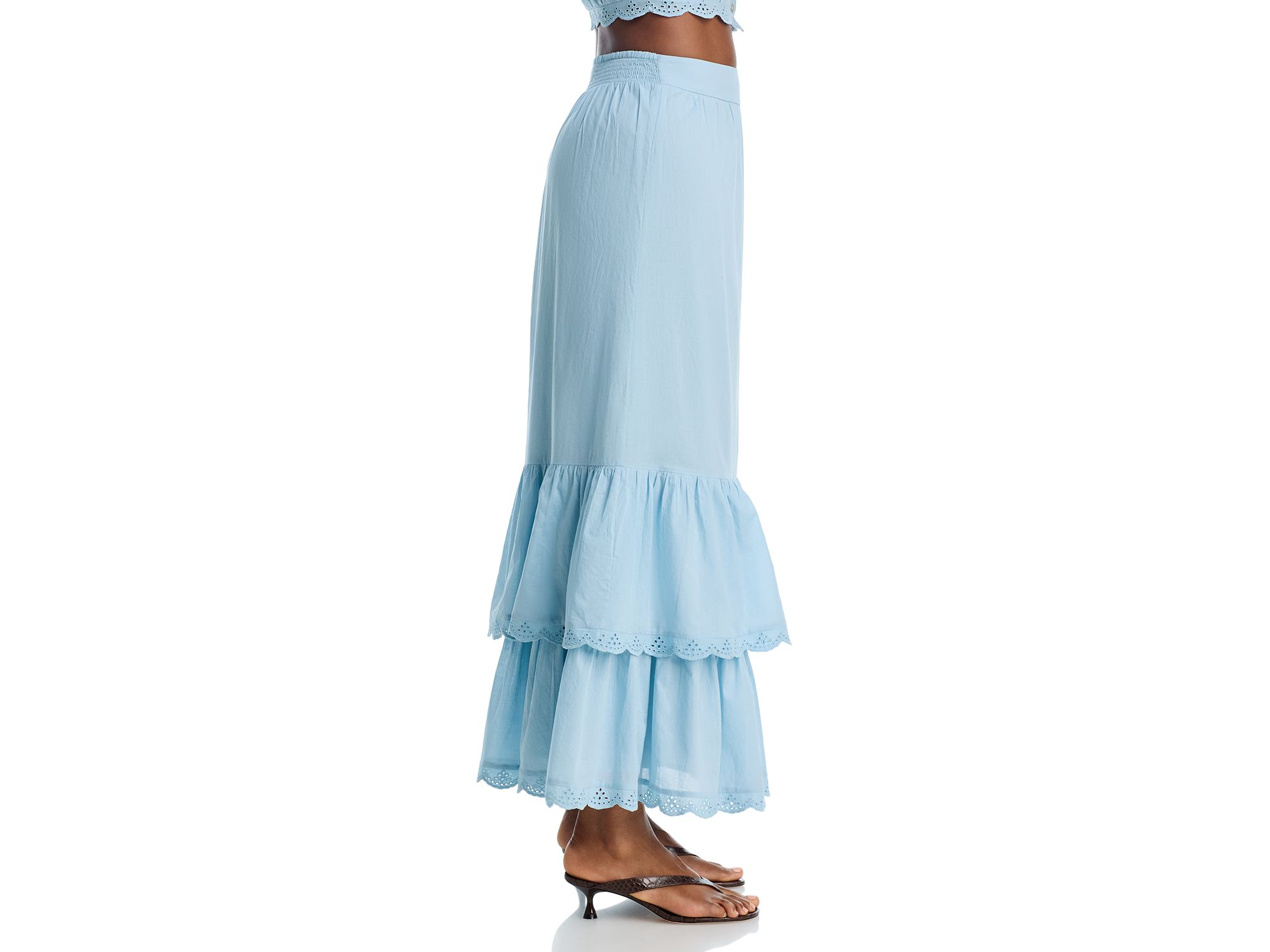 Eyelet Trim Top & Eyelet Trim Midi Skirt — Image 9