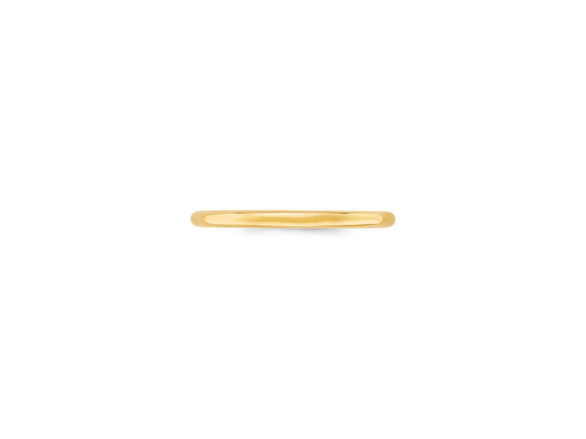 Men's 2mm Comfort Fit Band Ring in 14K Yellow Gold — Image 4