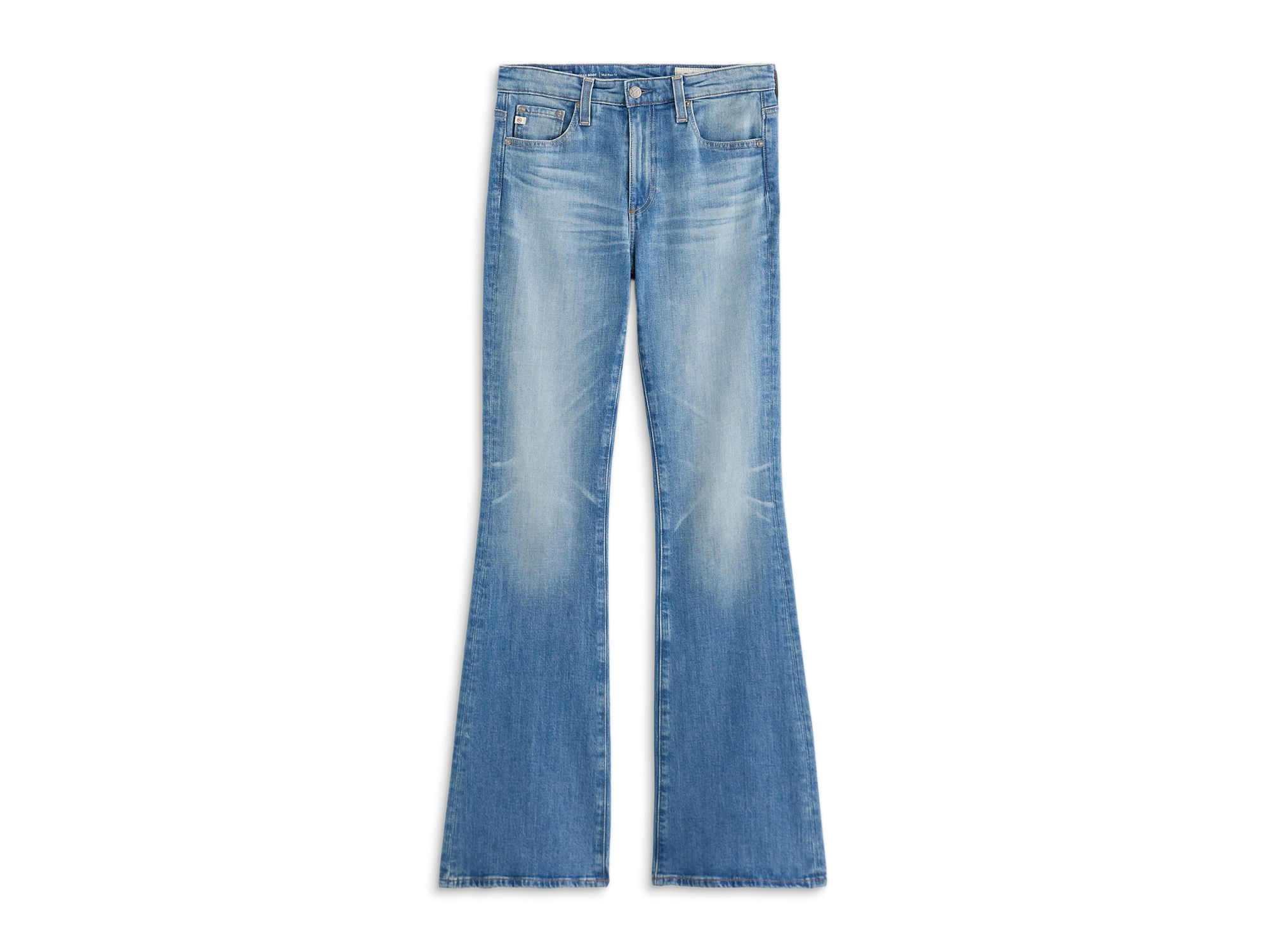 Farrah Mid Rise Bootcut Jeans in 18 Years Bisou — Image 4