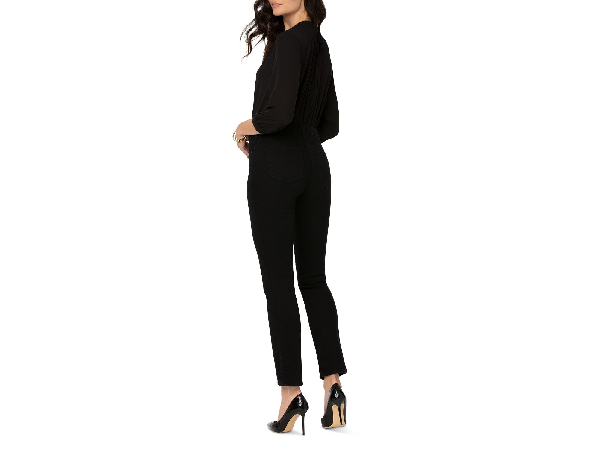 Petites Sheri Slim Leg Jeans in Black — Image 6