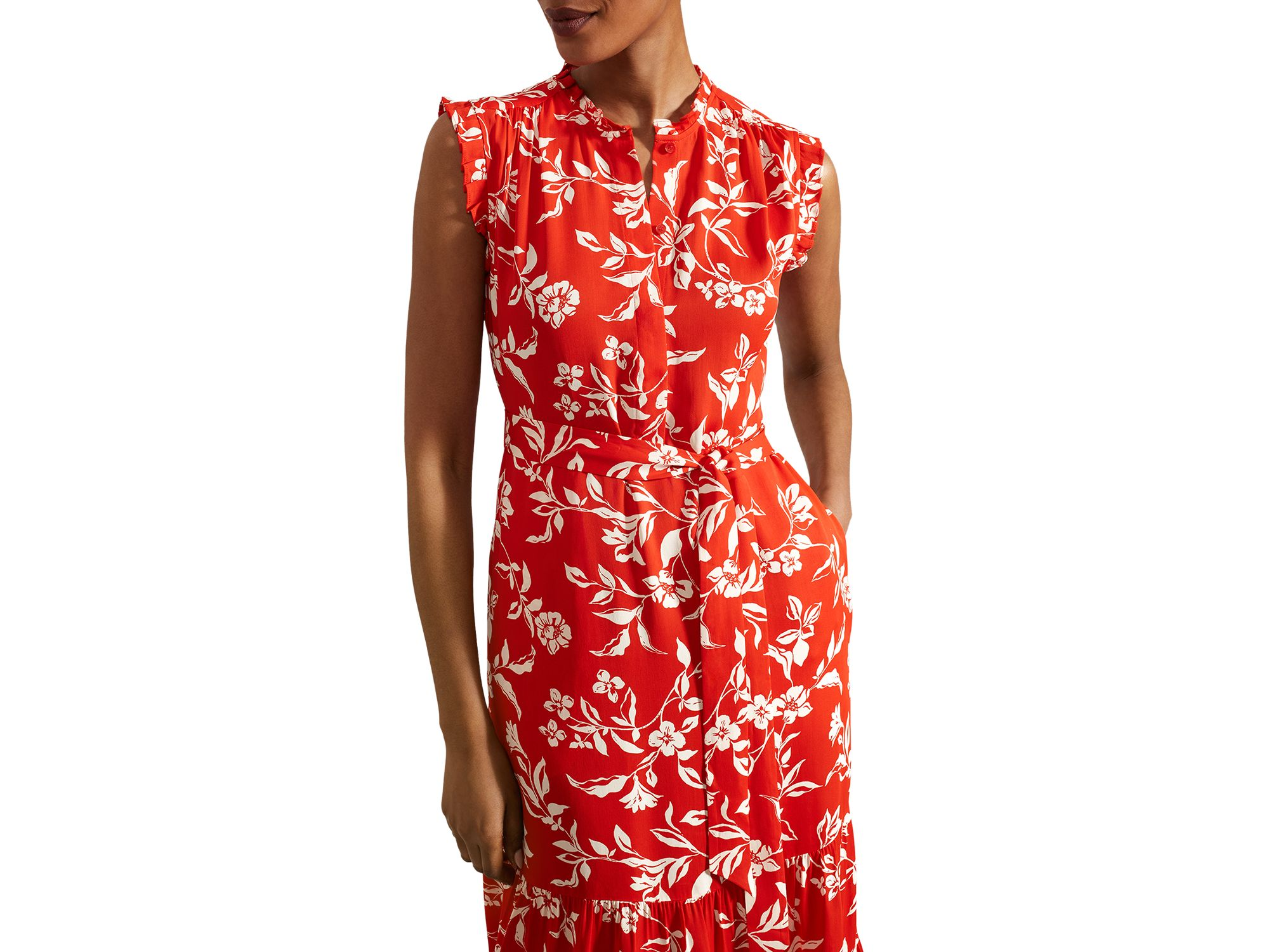 Elsa Ruffled Midi Dress — Image 3
