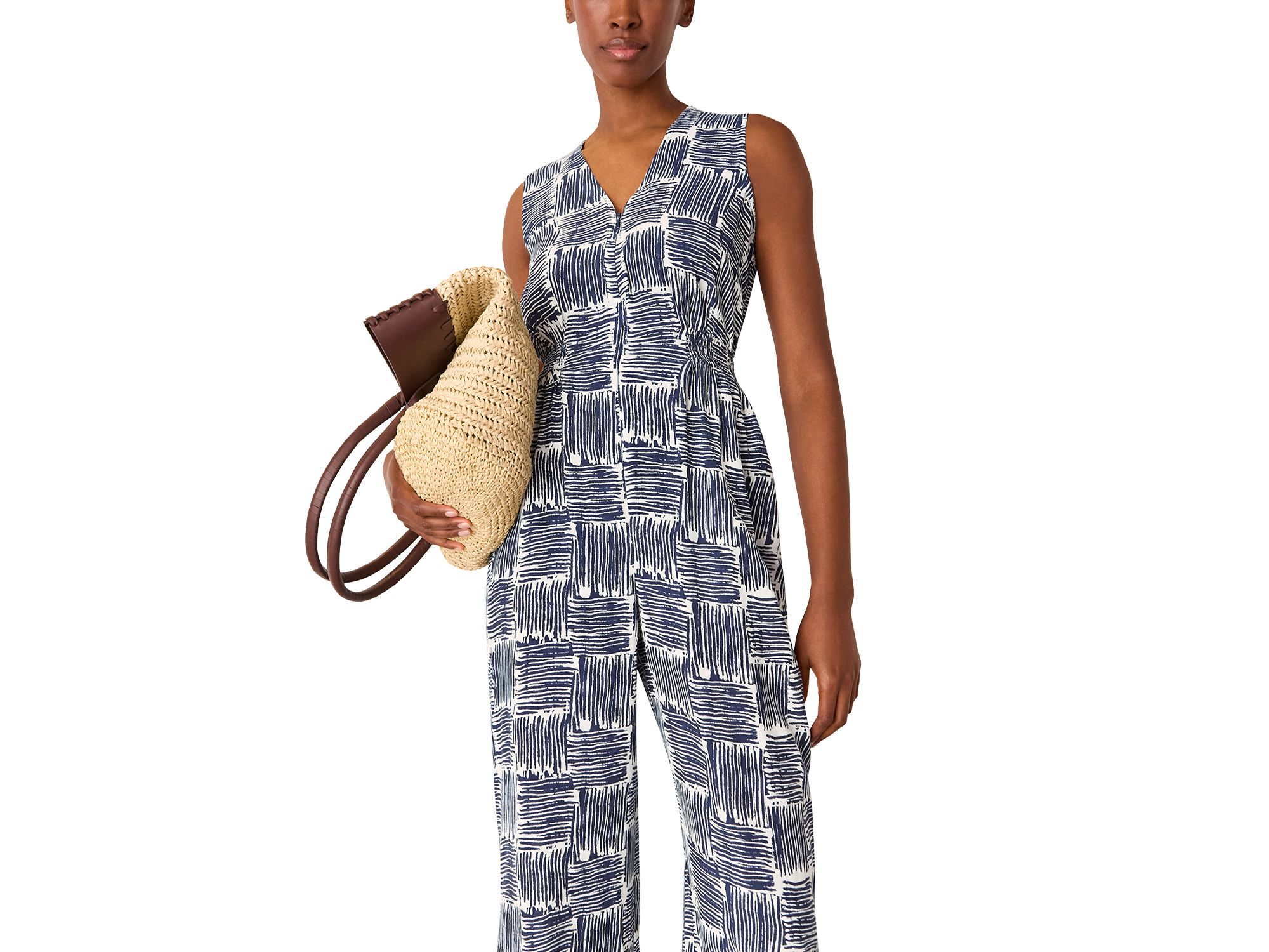 Petites Hatched Squares Jumpsuit — Image 3