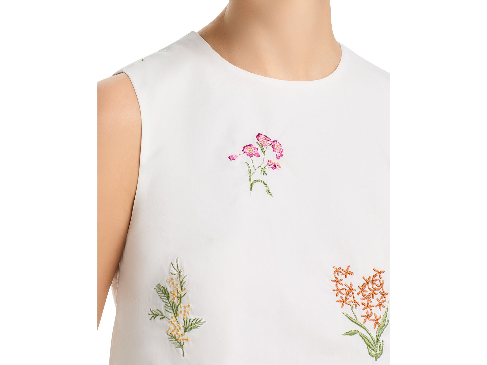 Embroidered Scallop Tank & Midi Skirt Set - Exclusive — Image 3