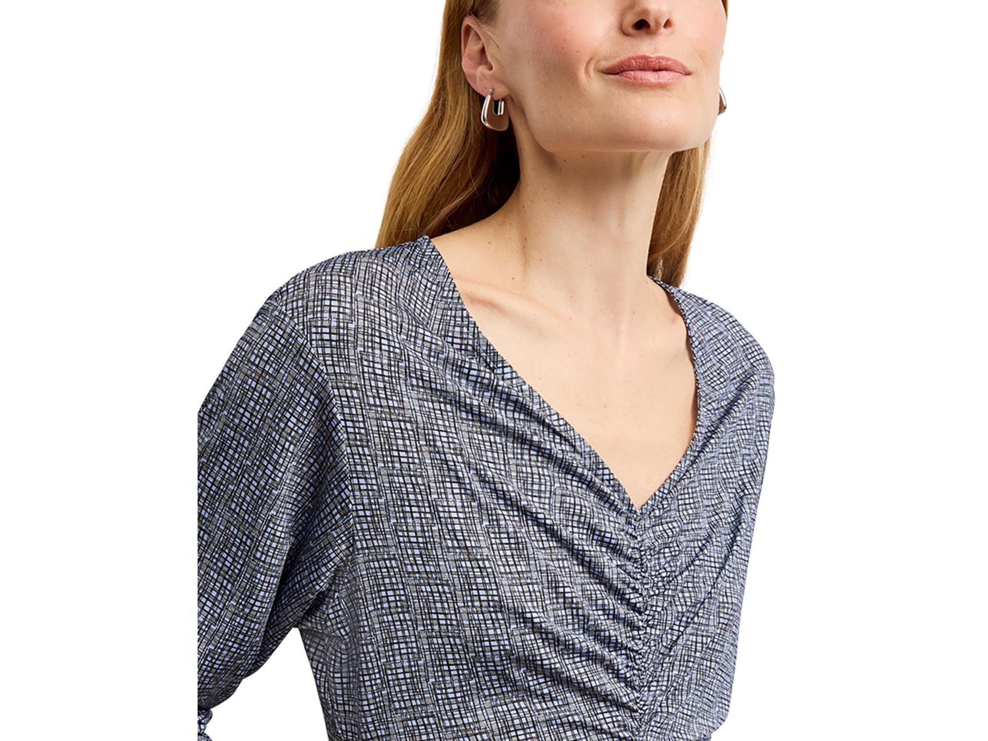 Amina Ruched Top - Printed Jersey — Image 3