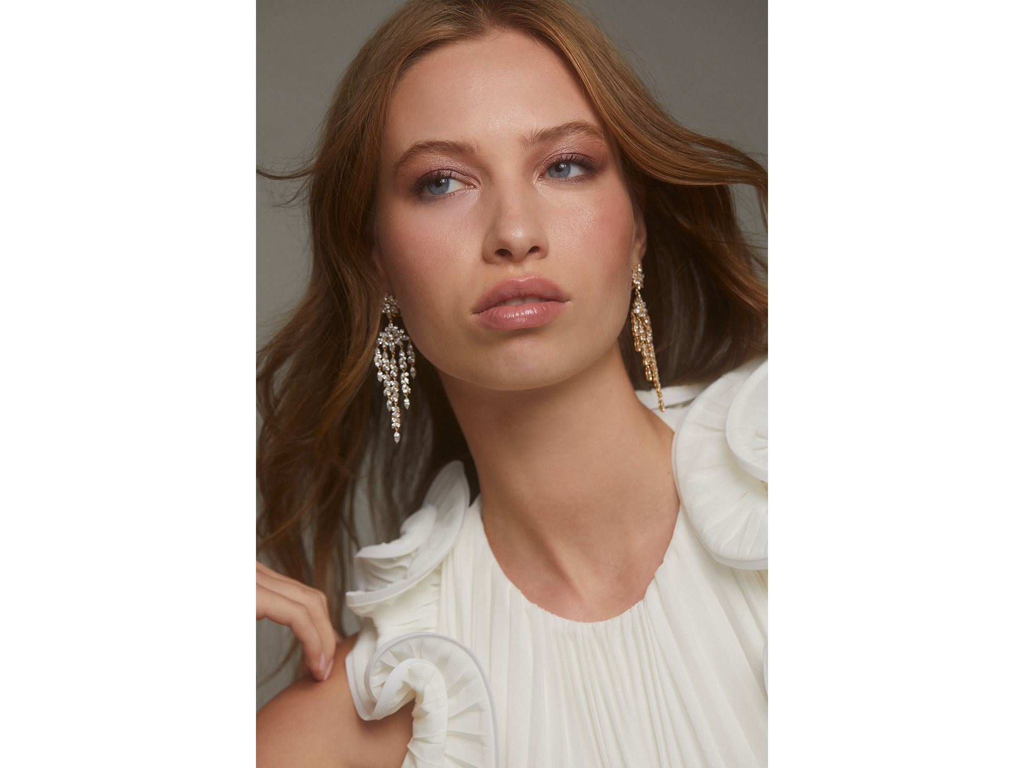 Sav Cubic Zirconia Cluster Chandelier Earrings — Image 3