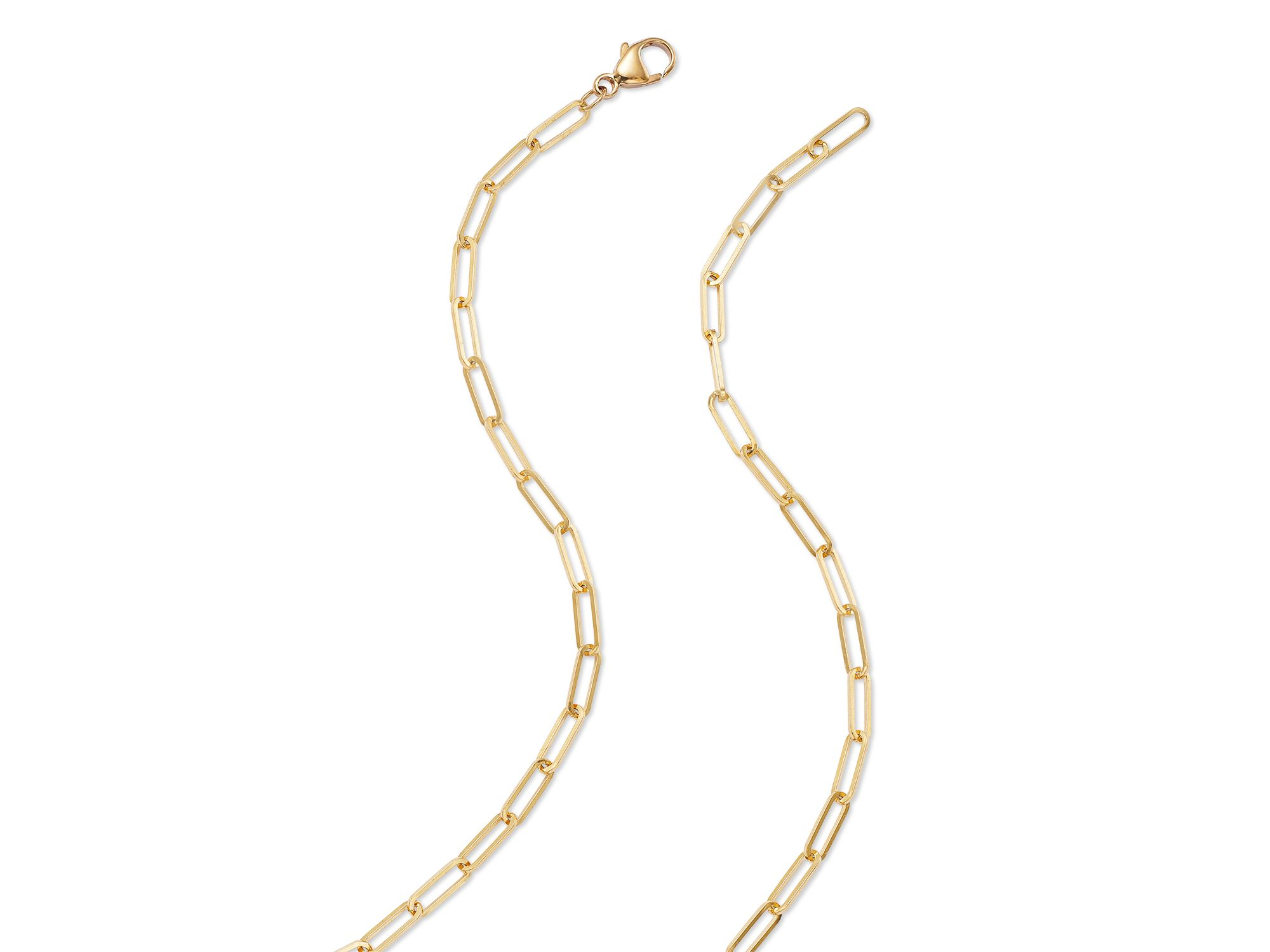 Diamond Paperclip Lariat Necklace in 14K Yellow Gold, 0.30 ct.  t.w. — Image 3