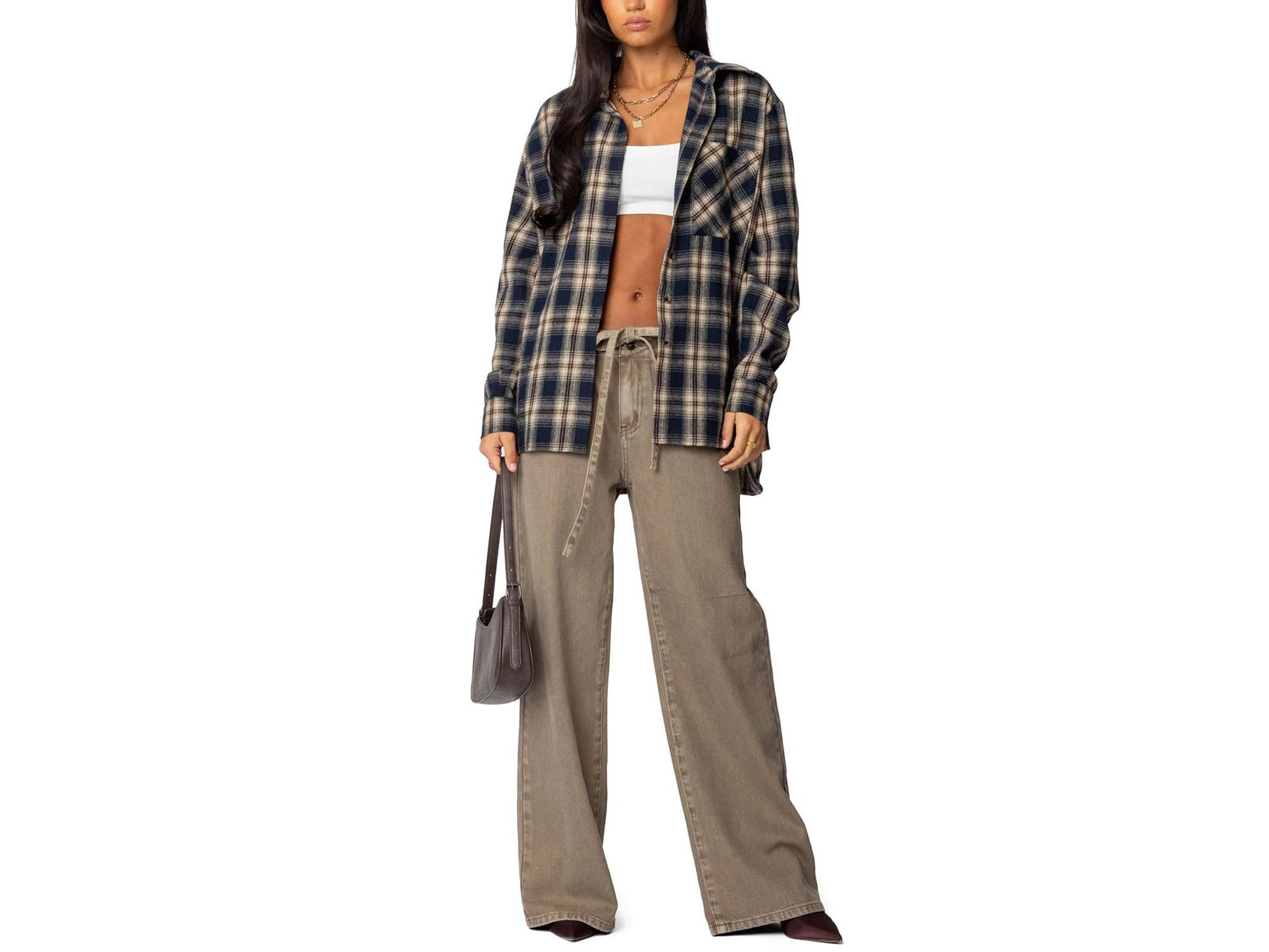 Plaid Flannel Button Up Shirt — Image 3