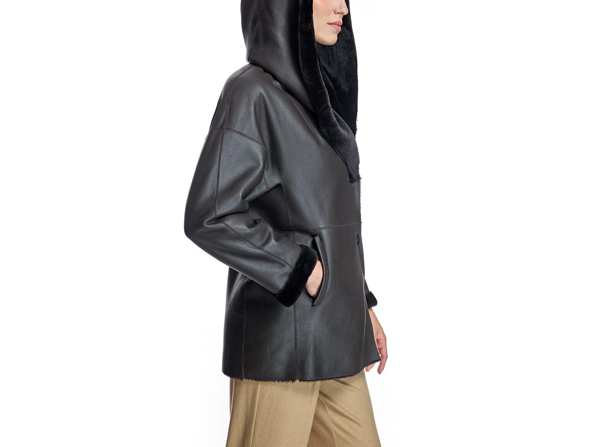 Reversible Nappa Shearling — Image 3
