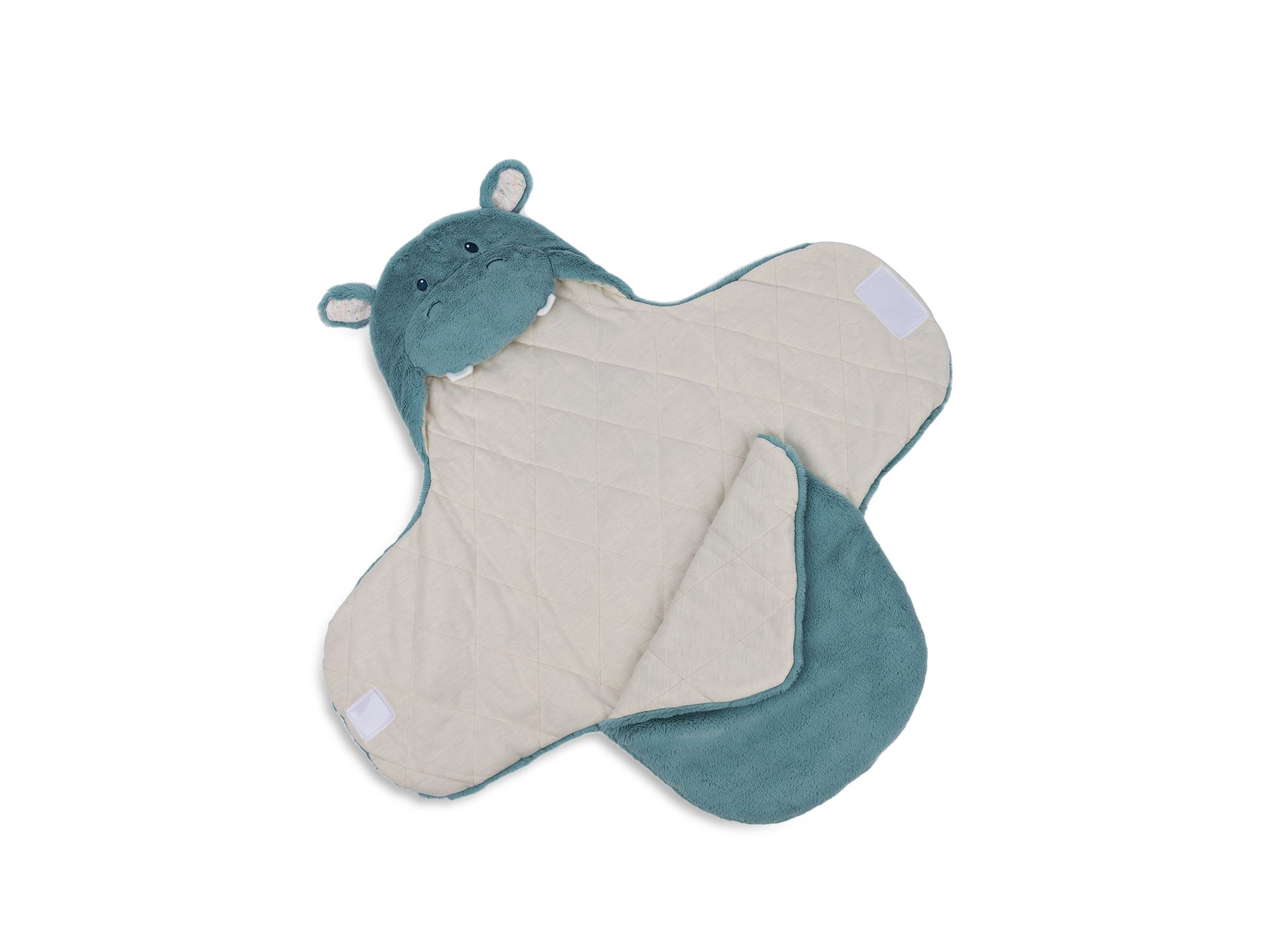 Baby GUND Oh So Snuggly Hippo Plush Hooded Baby Blanket Wrap for Newborns, 26" — Image 4