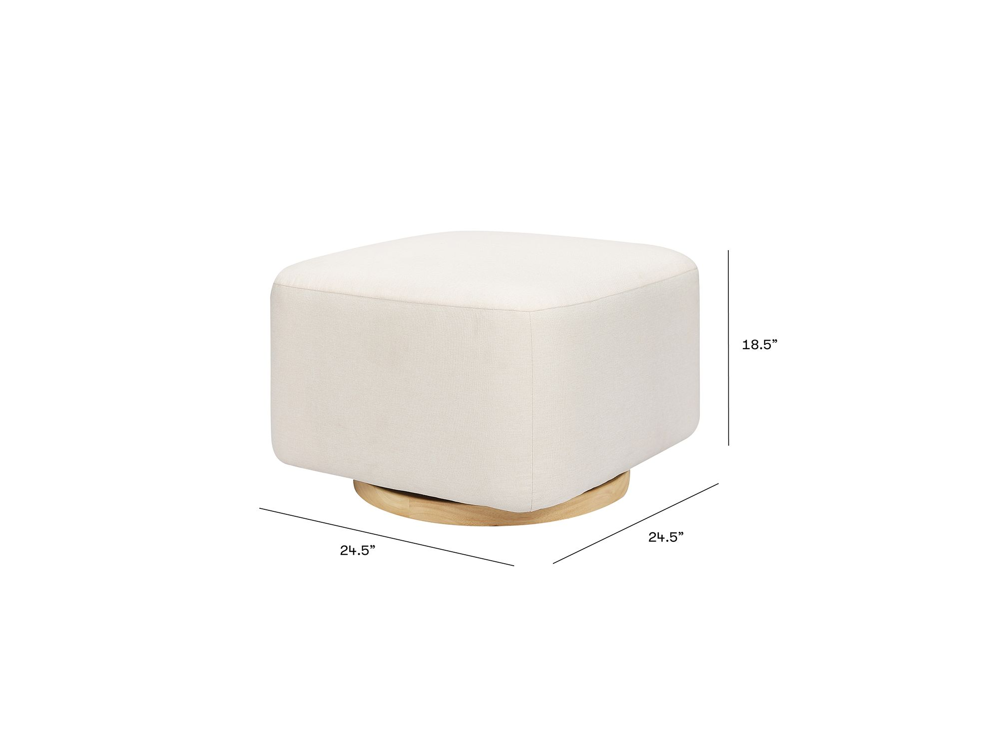 Kiwi Gliding Ottoman with Light Wood Base — Image 10