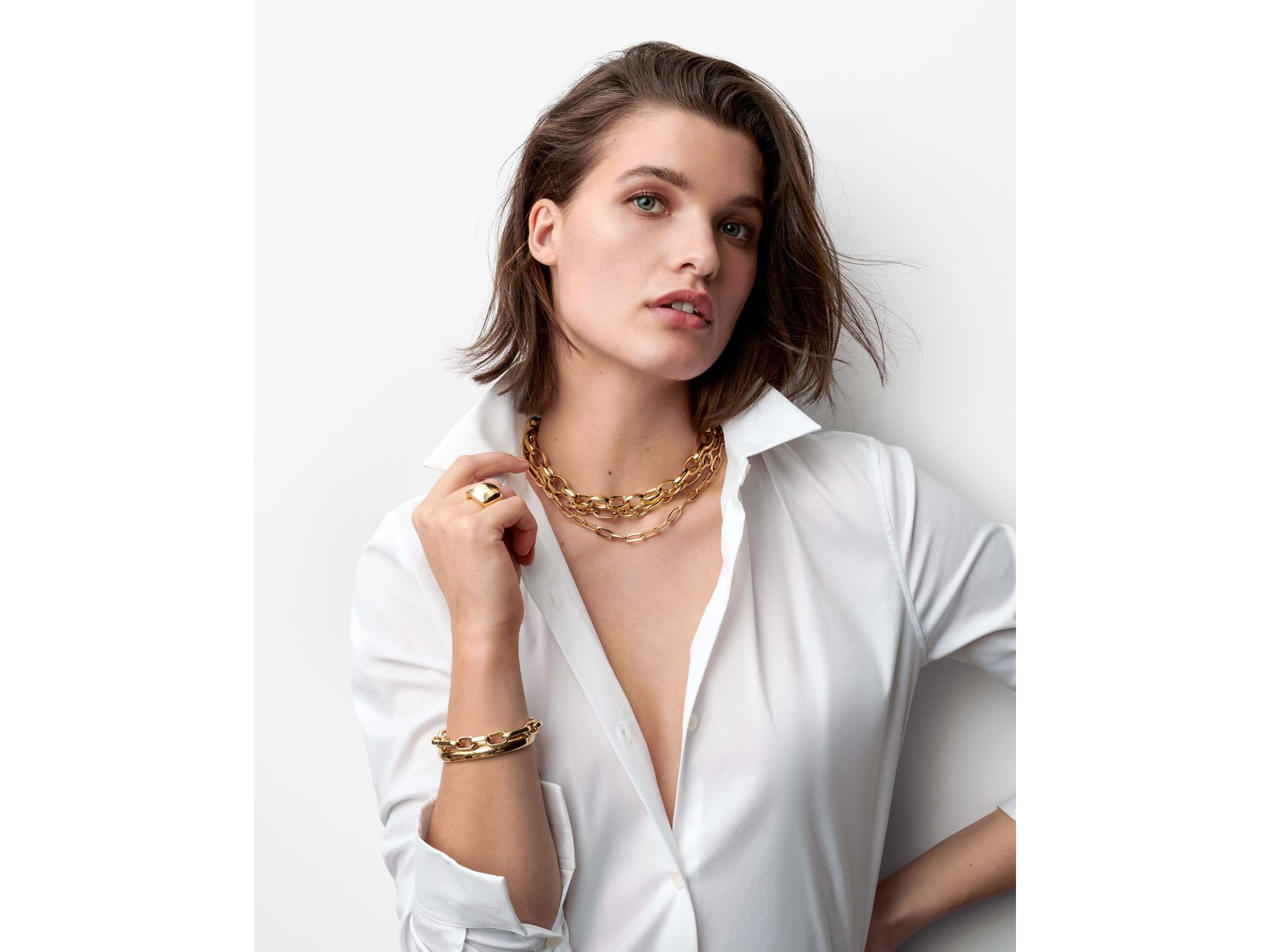 14K Yellow Gold Oval Link Chain Necklace, 18" - Exclusive — Image 3