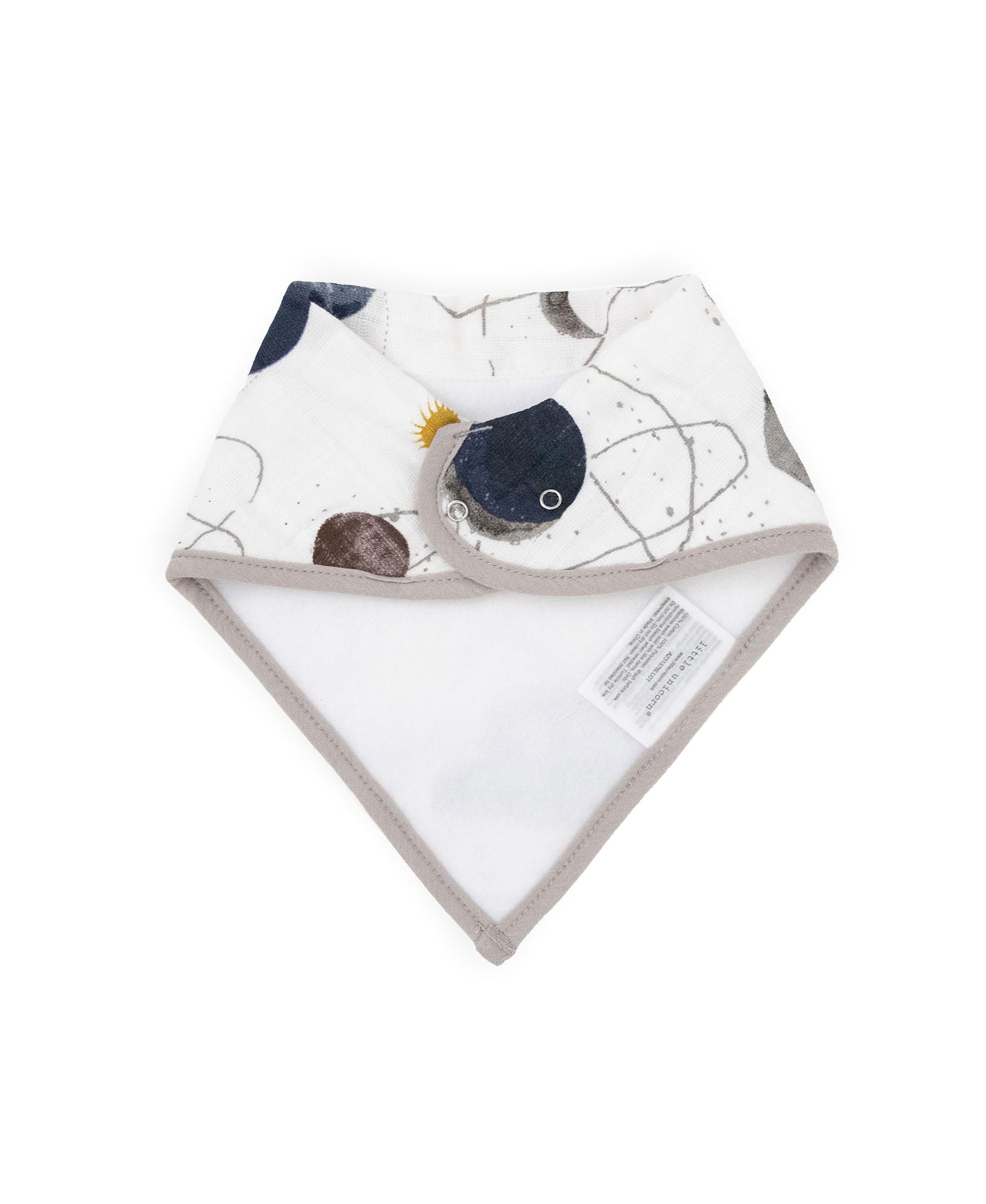 Unisex Cotton Muslin Bandana Bib 4 Pack - Baby — Image 3