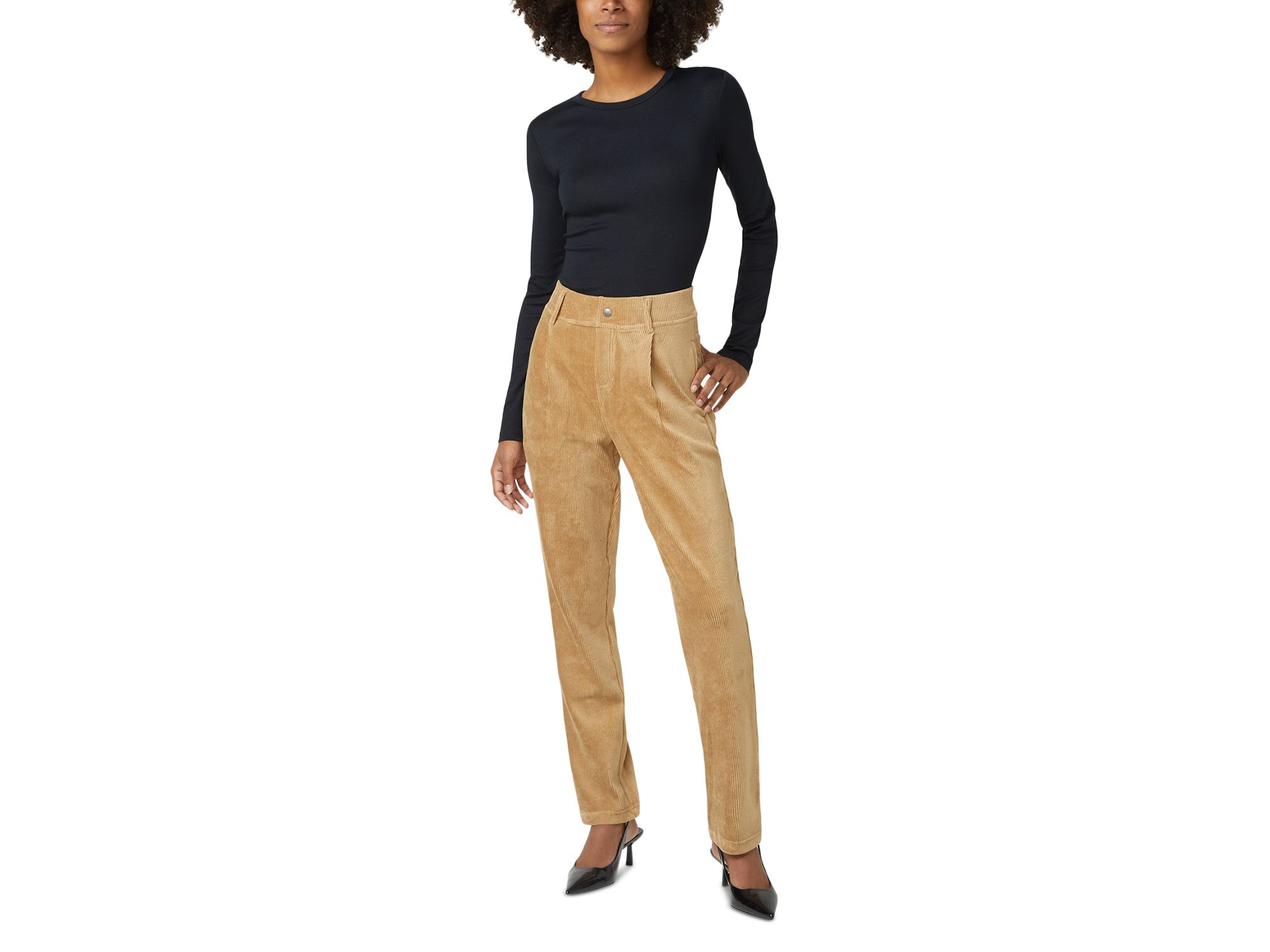 Pleated Corduroy Pants — Image 6