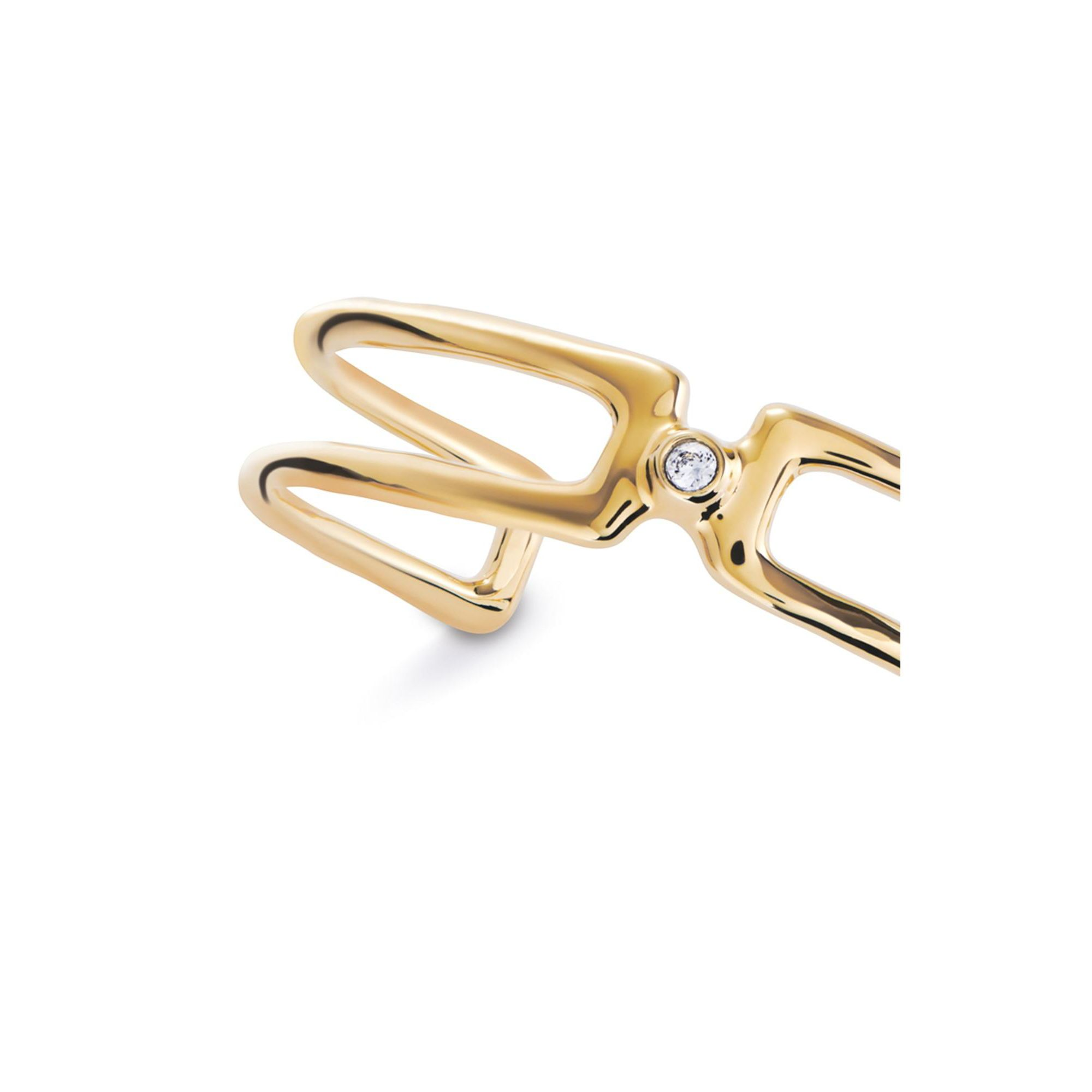 Double Topaz Layer Bangle — Image 4