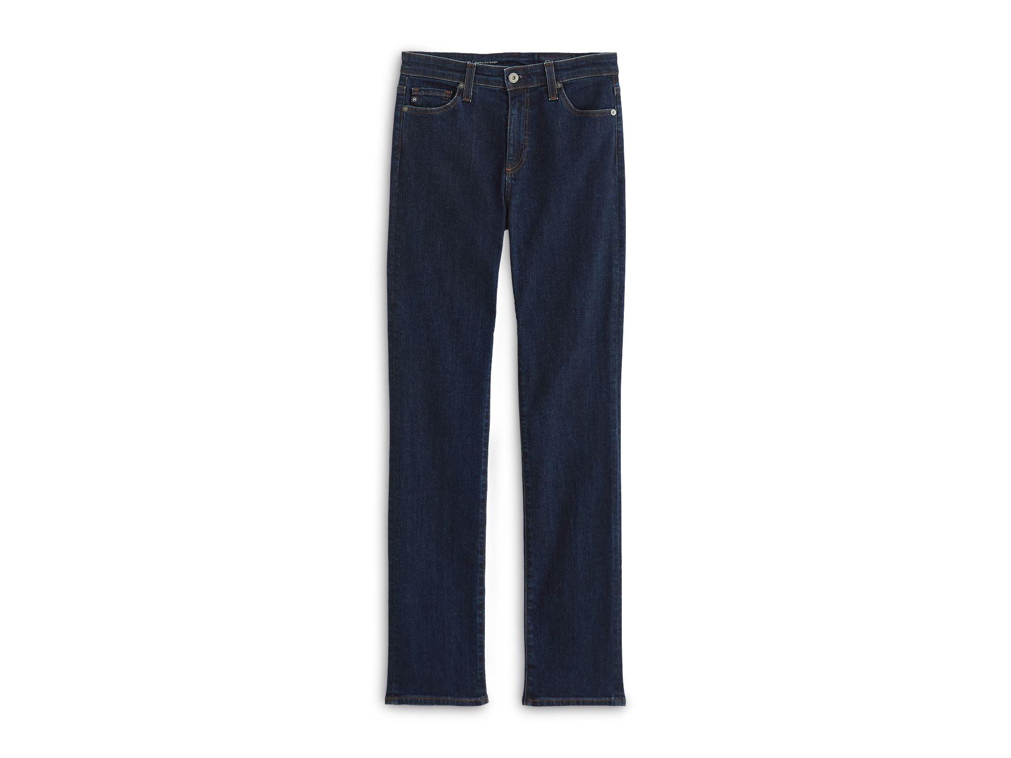 Mari Extended Mid Rise Slim Straight Jeans in Modern Indigo — Image 4