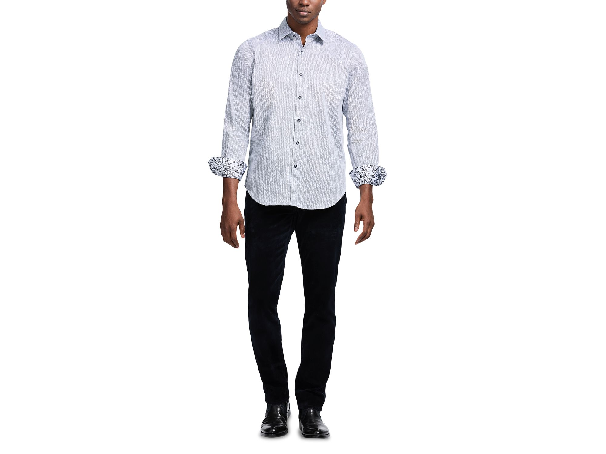 Cheslyn Printed Long Sleeve Button Front Shirt — Image 6