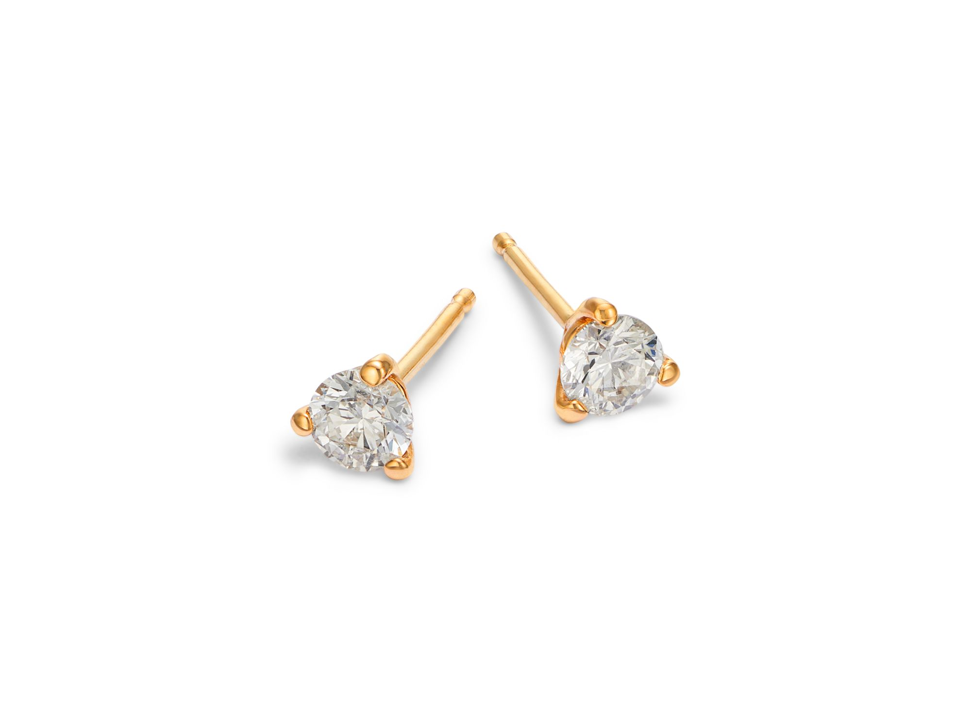 Diamond Stud Earrings in 14K Yellow Gold, 0.40 tcw — Image 3