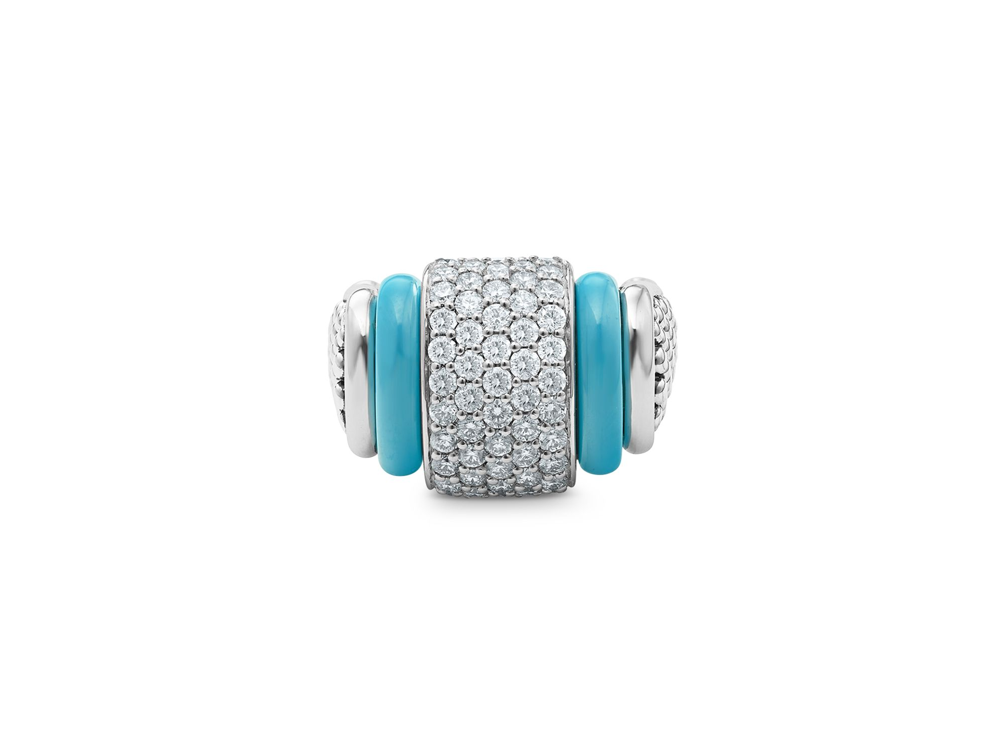 Blue Caviar & Diamond Sterling Silver Statement Ring — Image 3