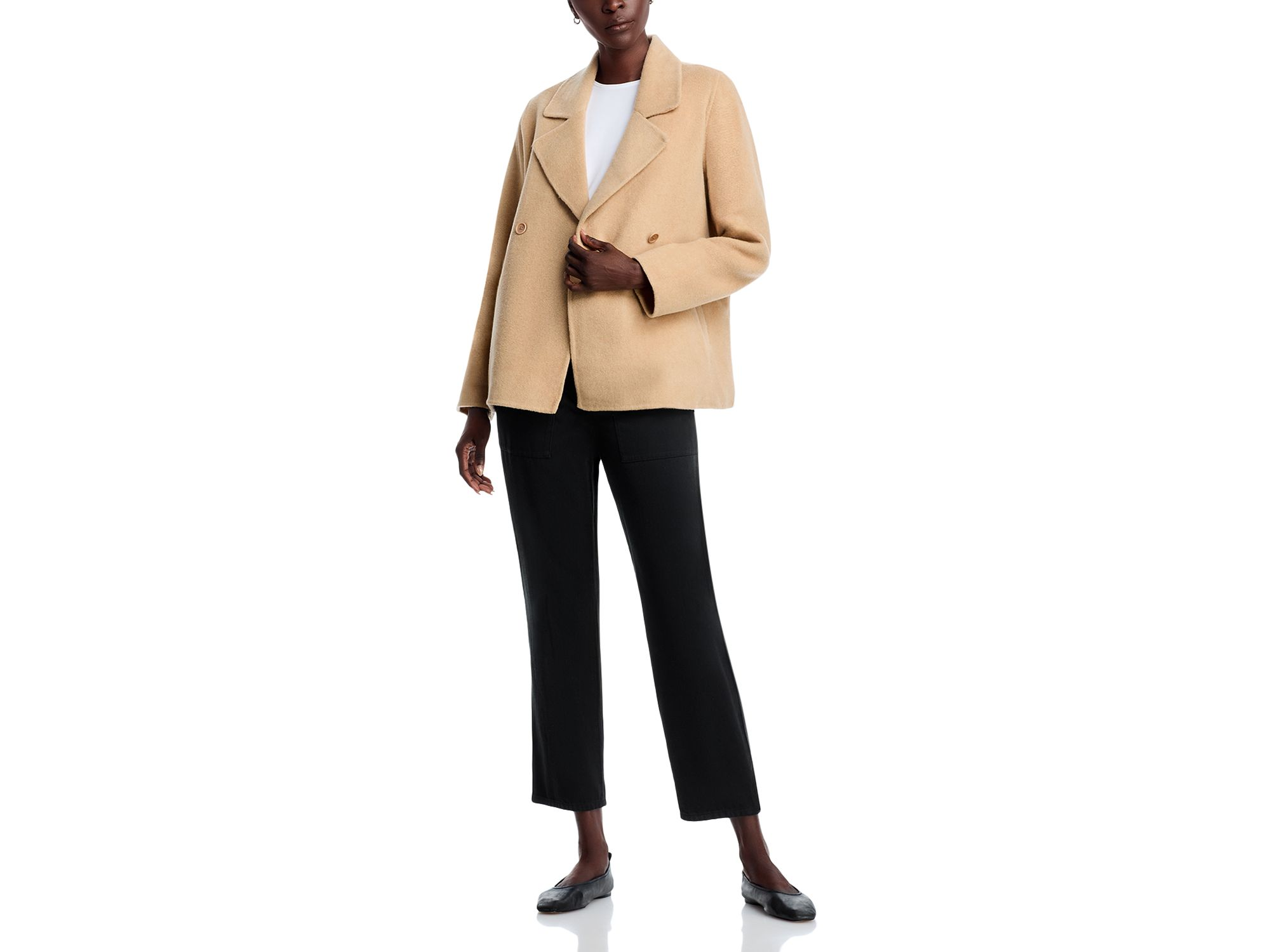 Wool Double Breasted Trench Jacket — Image 6