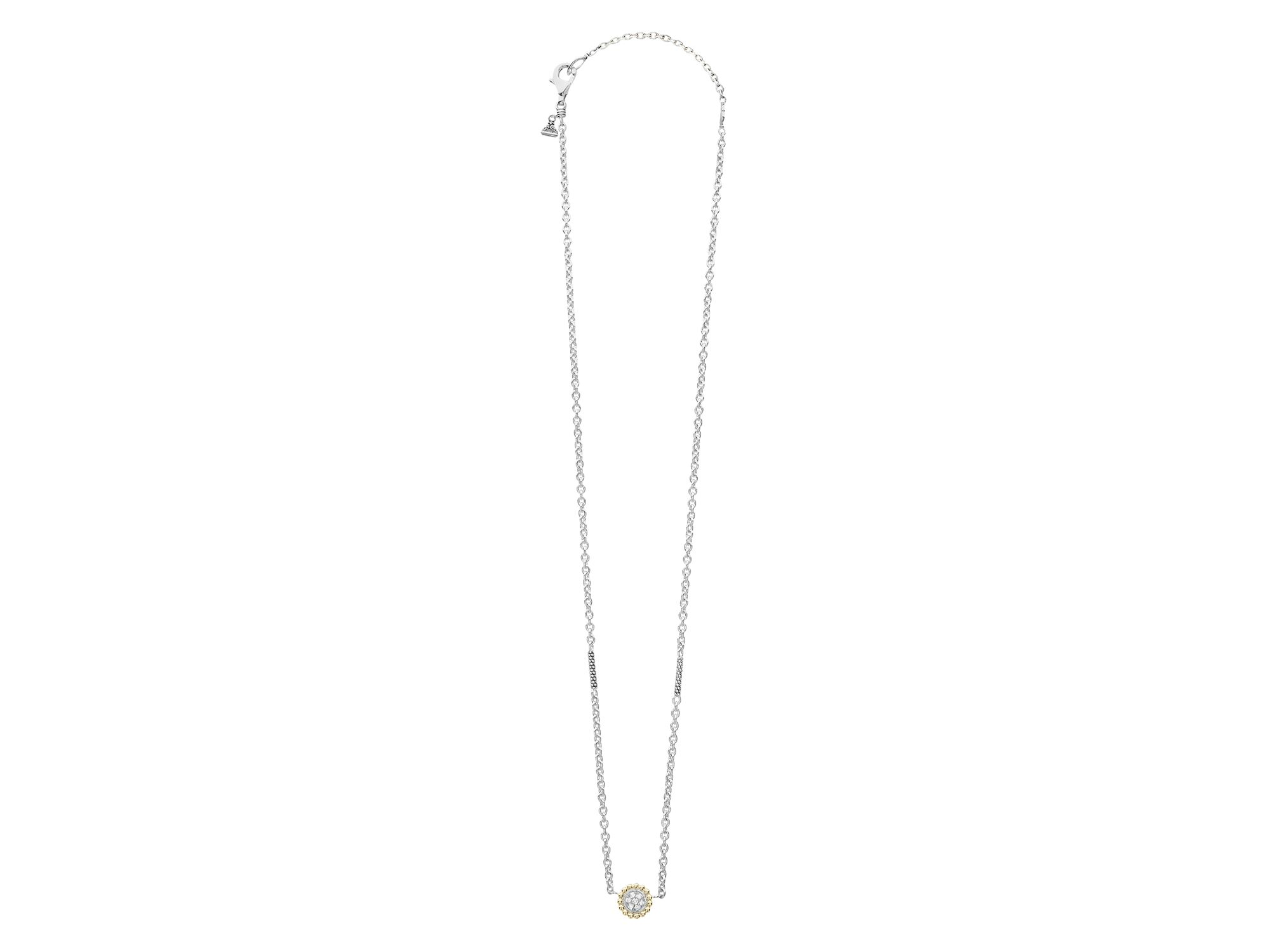 18K Gold and Diamond Caviar Pendant Necklace, 16" — Image 3