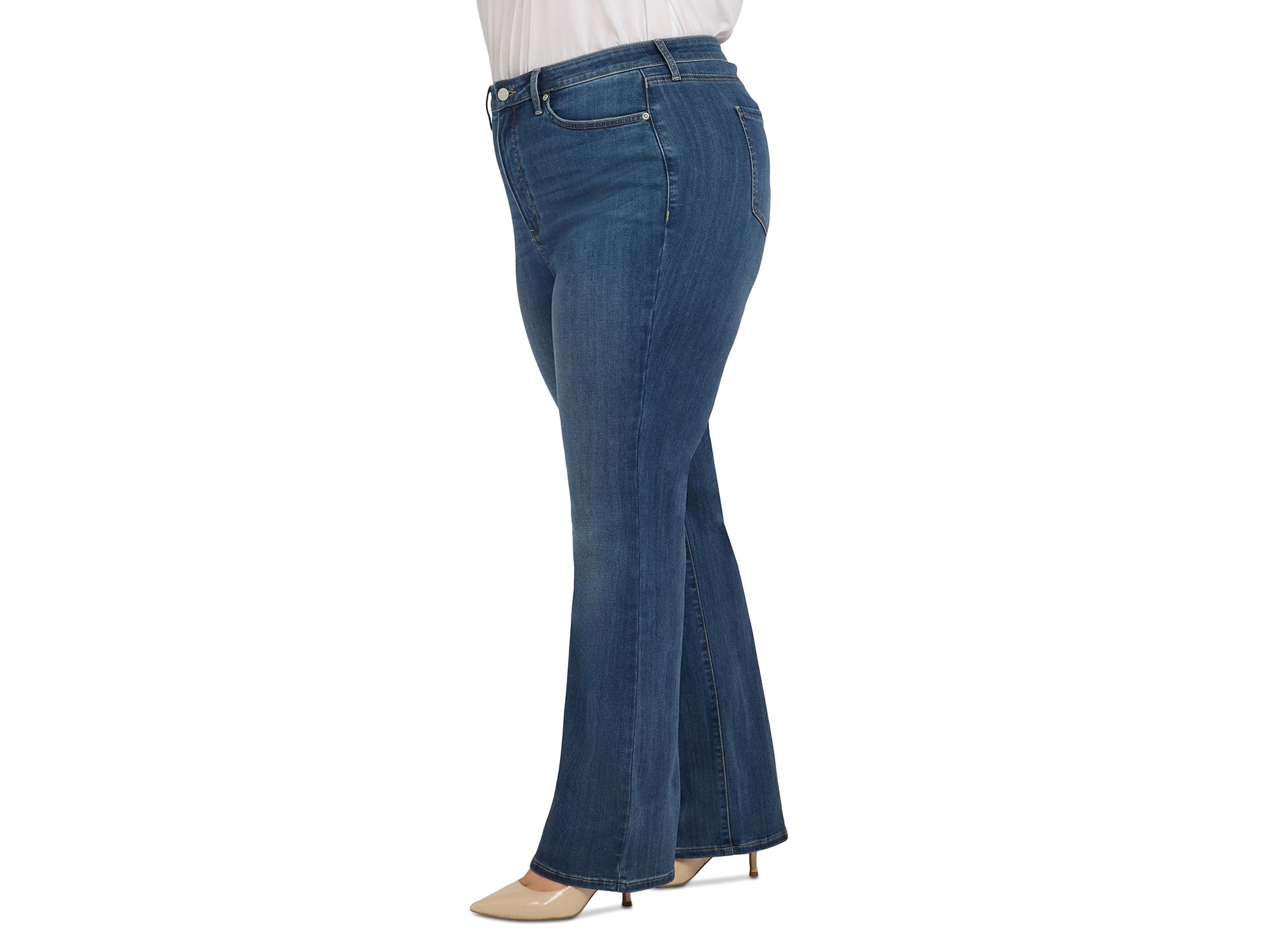 Barbara High Rise Flare Leg Jeans in Serendipity — Image 3