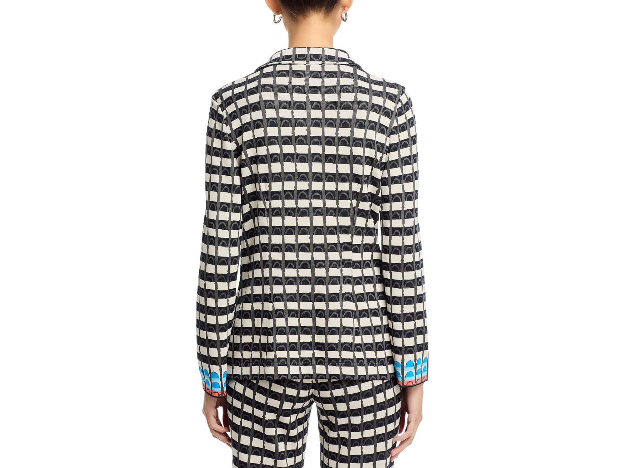 Plaid Knit Blazer — Image 4
