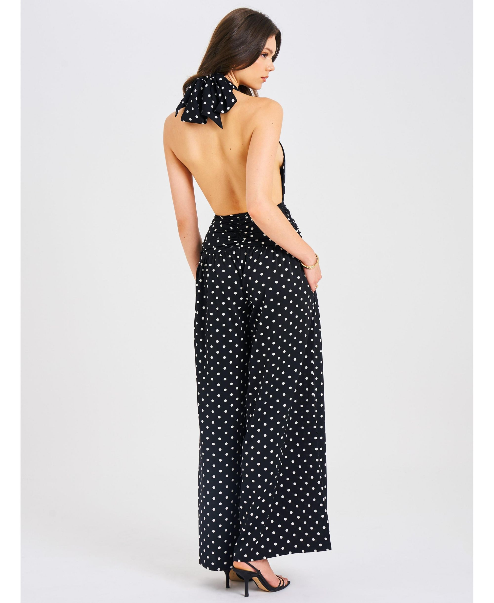 Oriana Polka Dots Halter Jumpsuit — Image 9