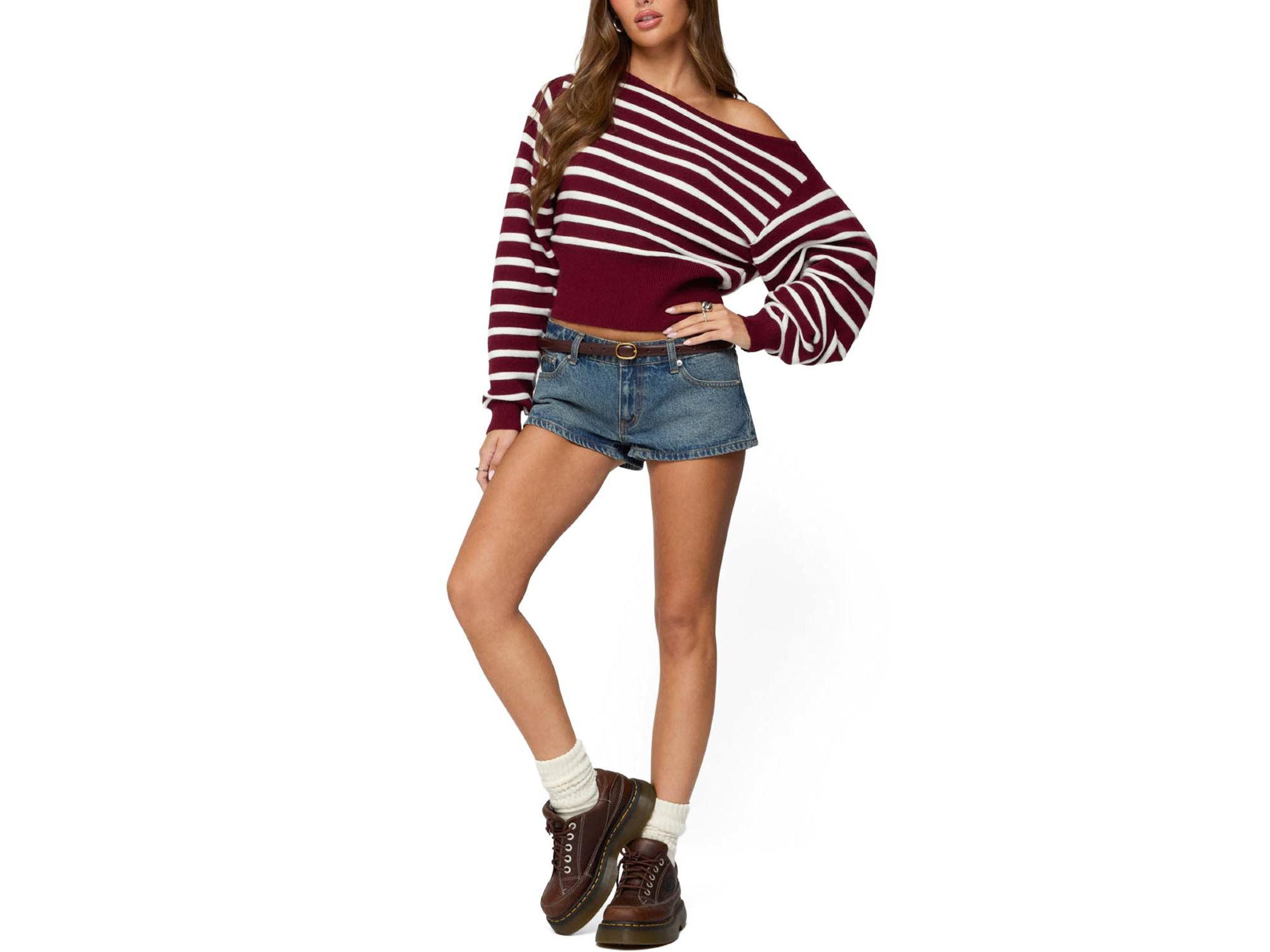 Mika Off Shoulder Oversized Sweater — Image 4