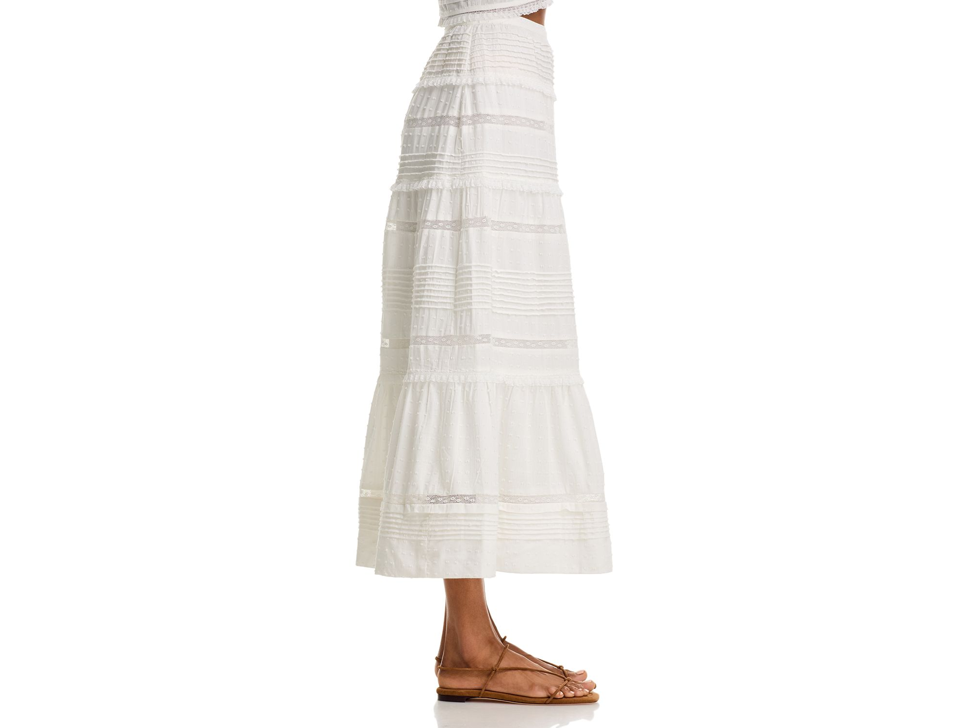Pintuck Lace Inset Tank Top & Pintuck Lace Inset Midi Skirt - Exclusive — Image 8