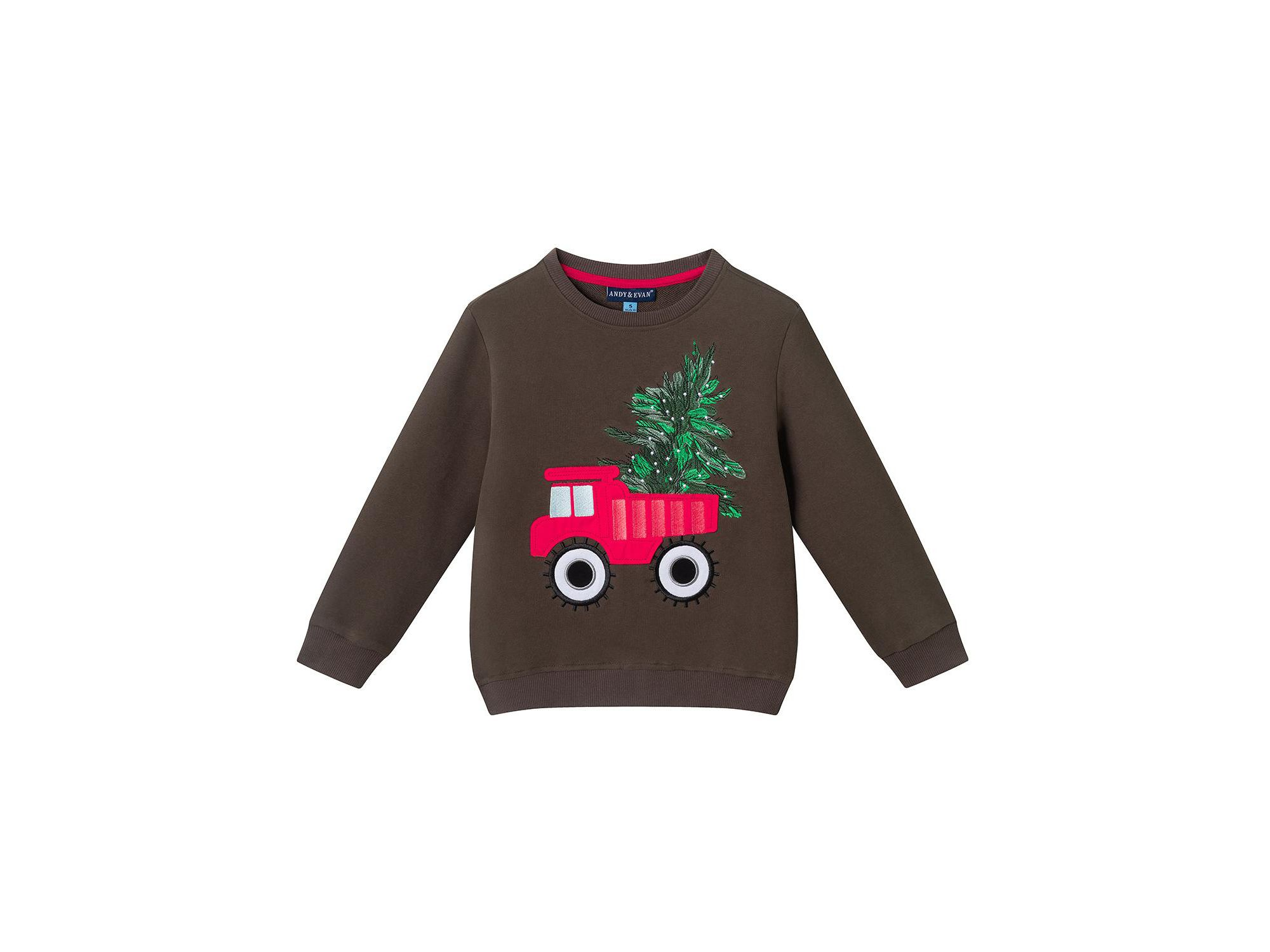 Boys' Truck AppliquÃ© Sweater & Twill Jogger Set - Little Kid, Big Kid — Image 3