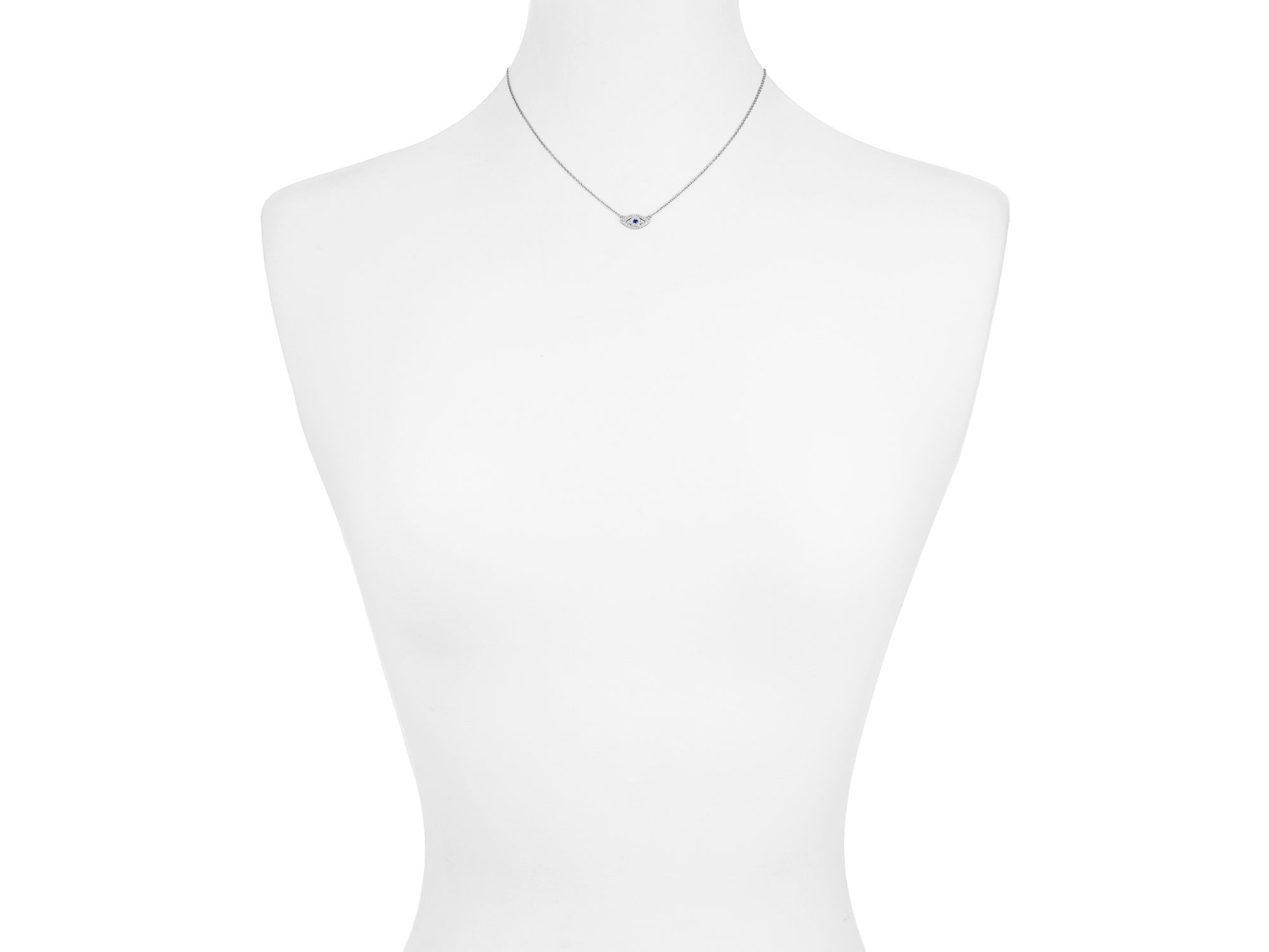 Sterling Evil Eye Pendant Necklace, 15" - Exclusive — Image 3