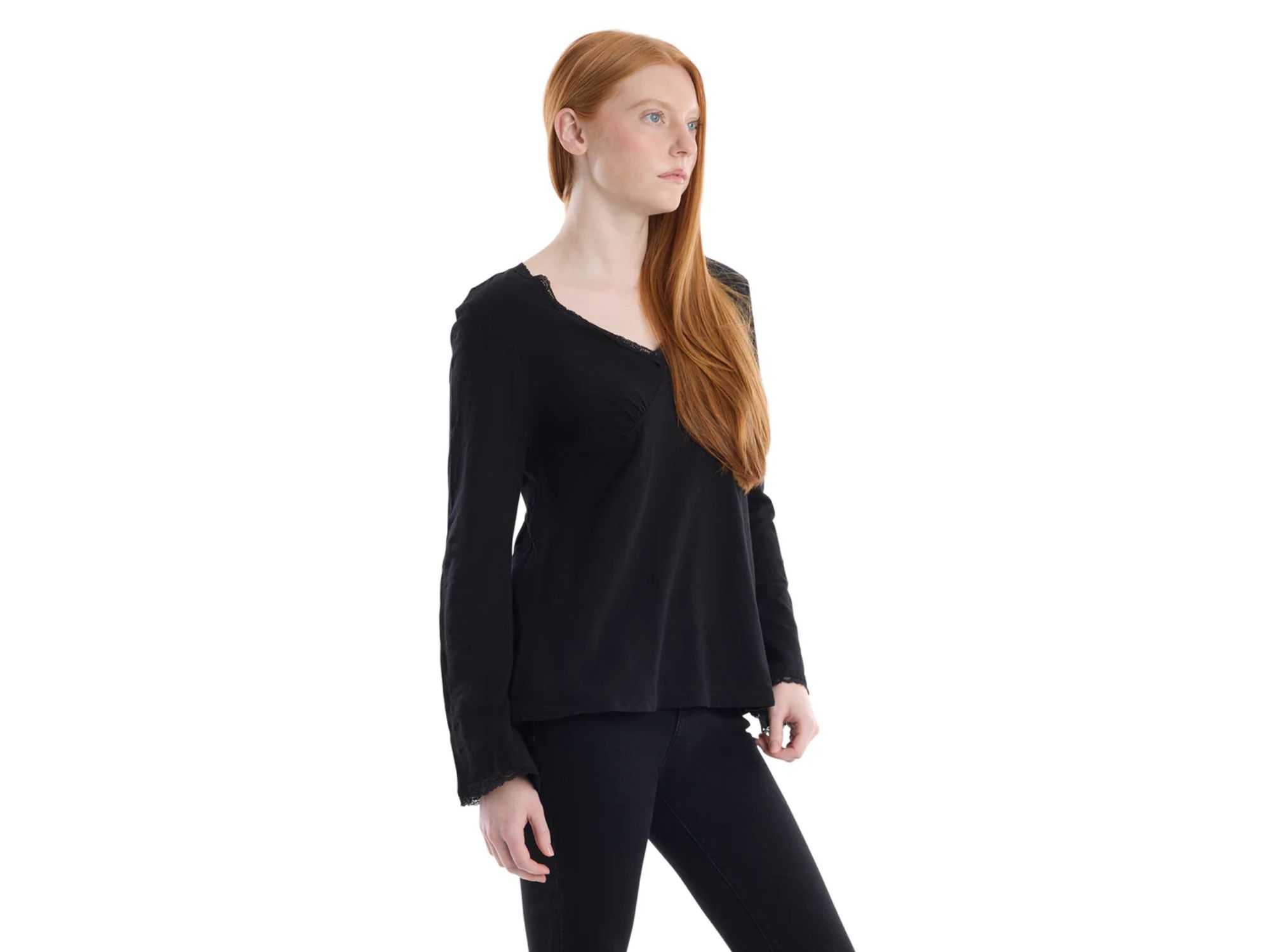 Empire Seam Trapeze Laze Trims Tee — Image 6