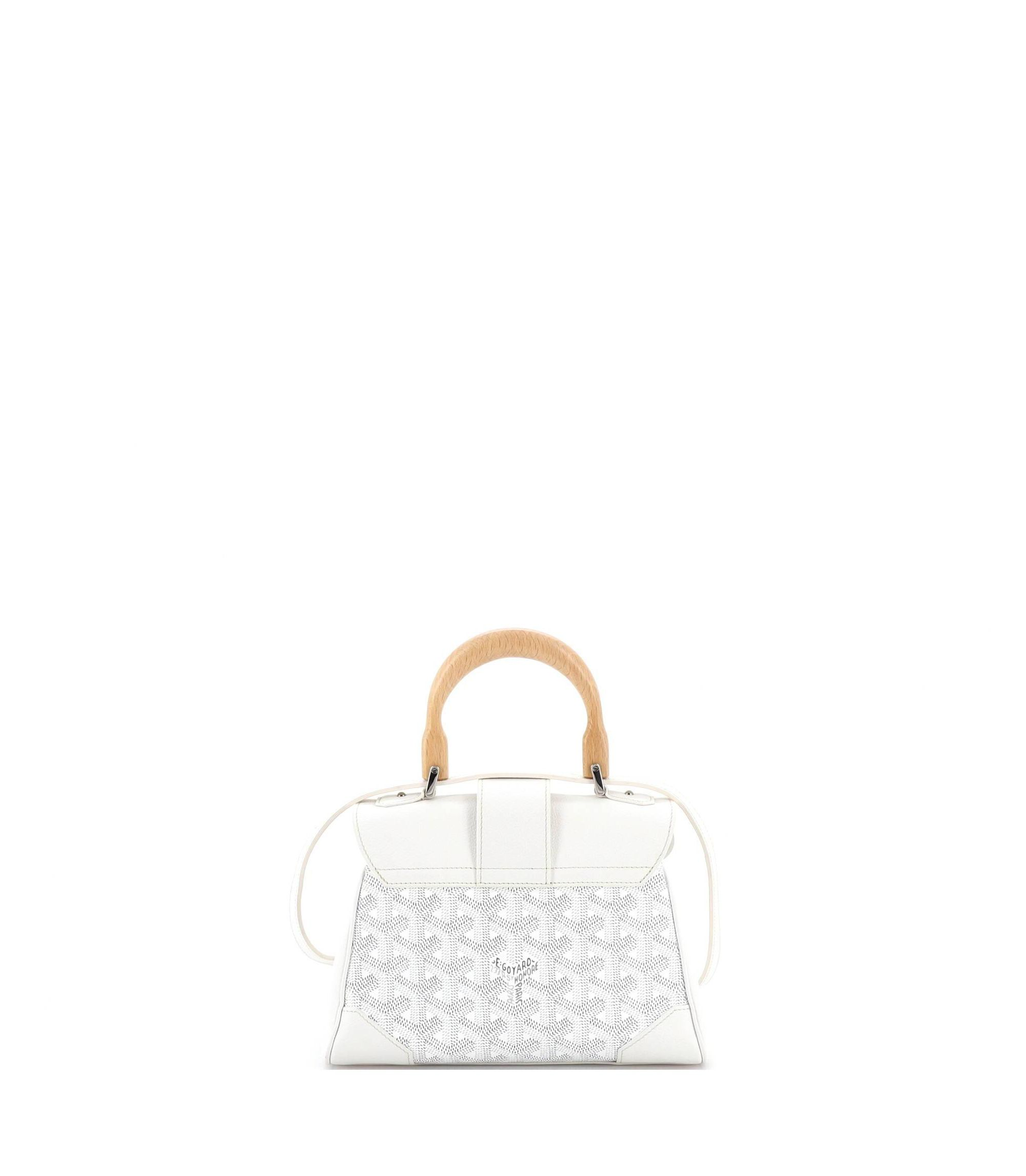 Mini Saigon Top Handle Bag Coated Canvas with Leather — Image 3