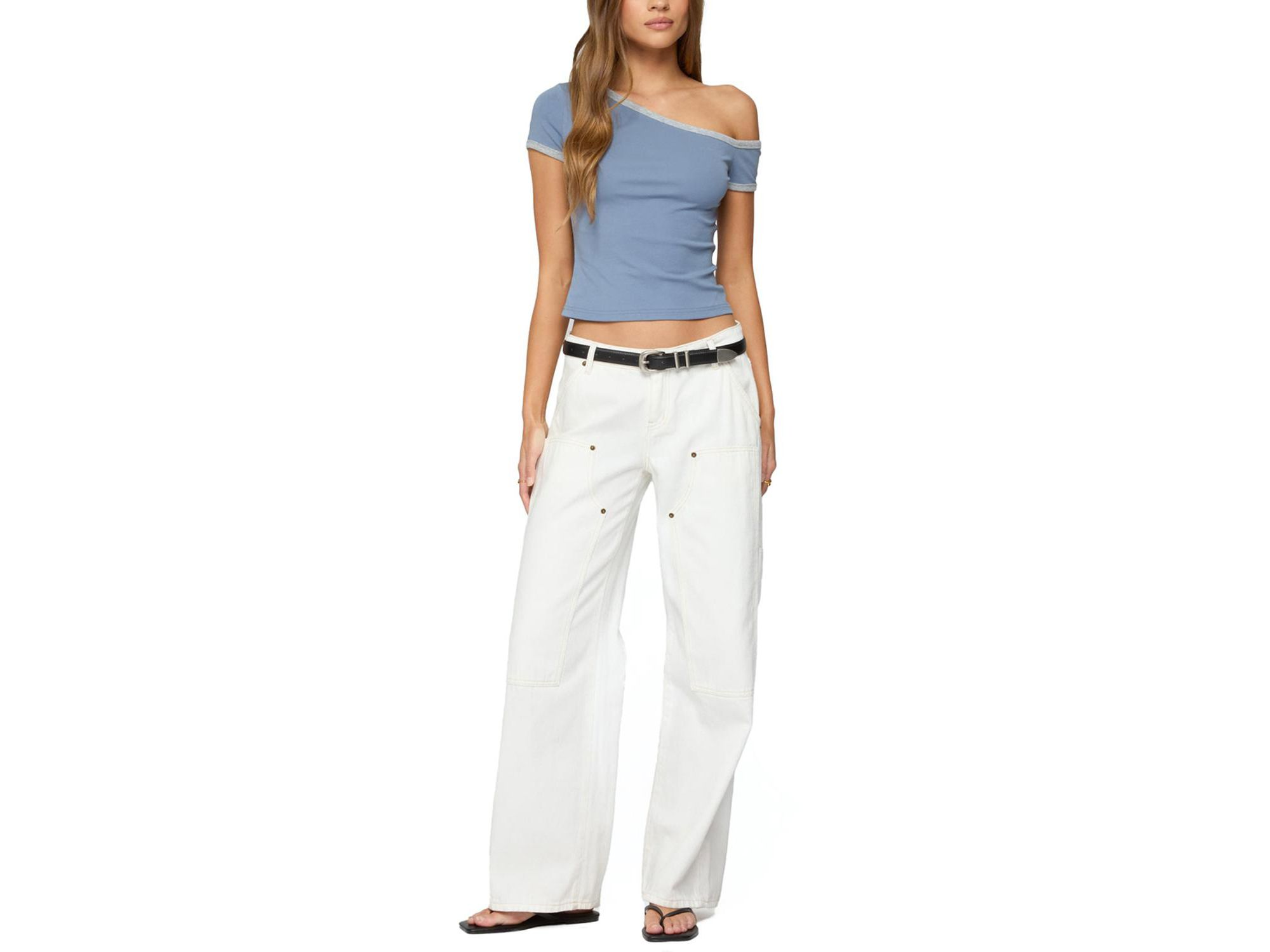 Lorna Contrast Off Shoulder Top — Image 3