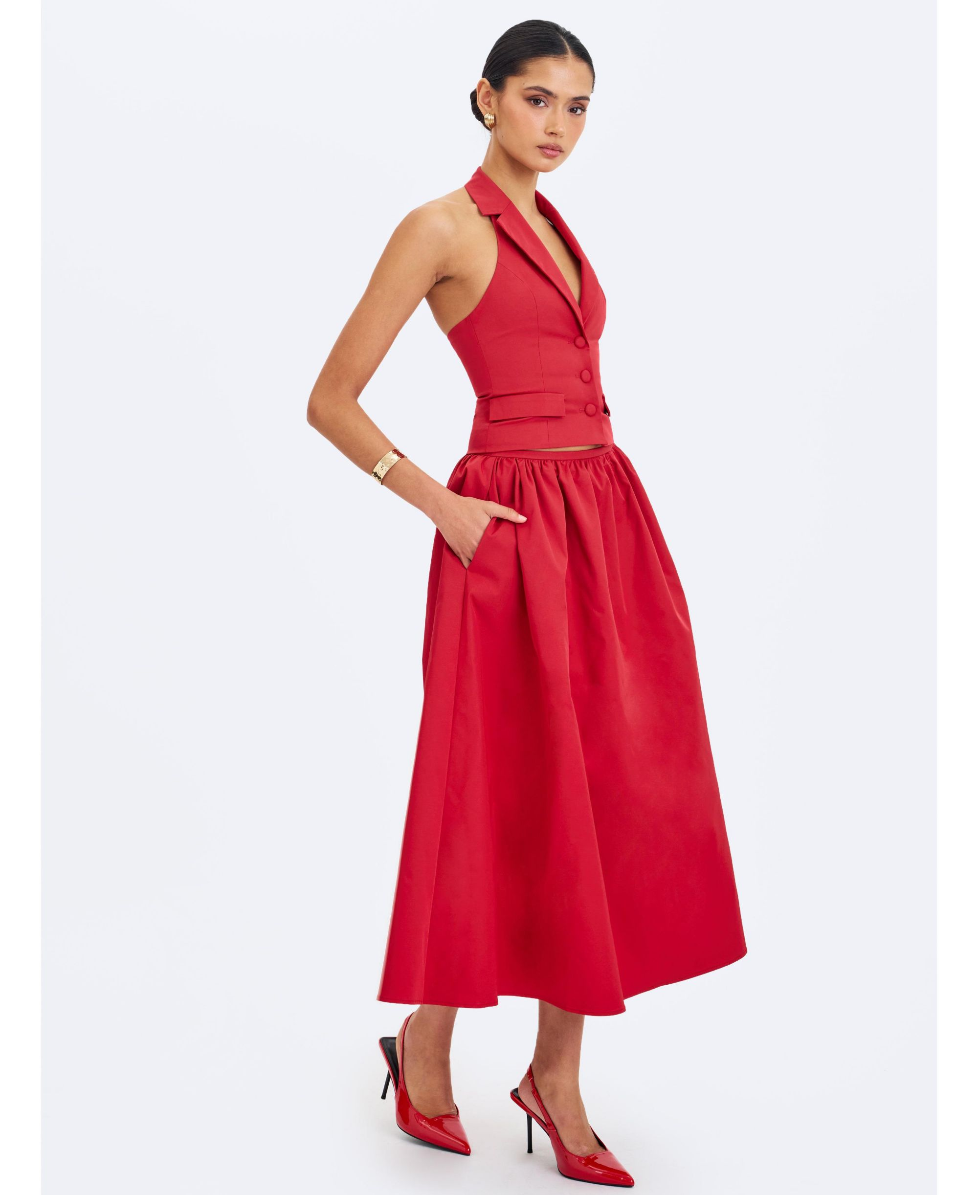 Ursella Halter Single-Breasted Lapel Top — Image 7