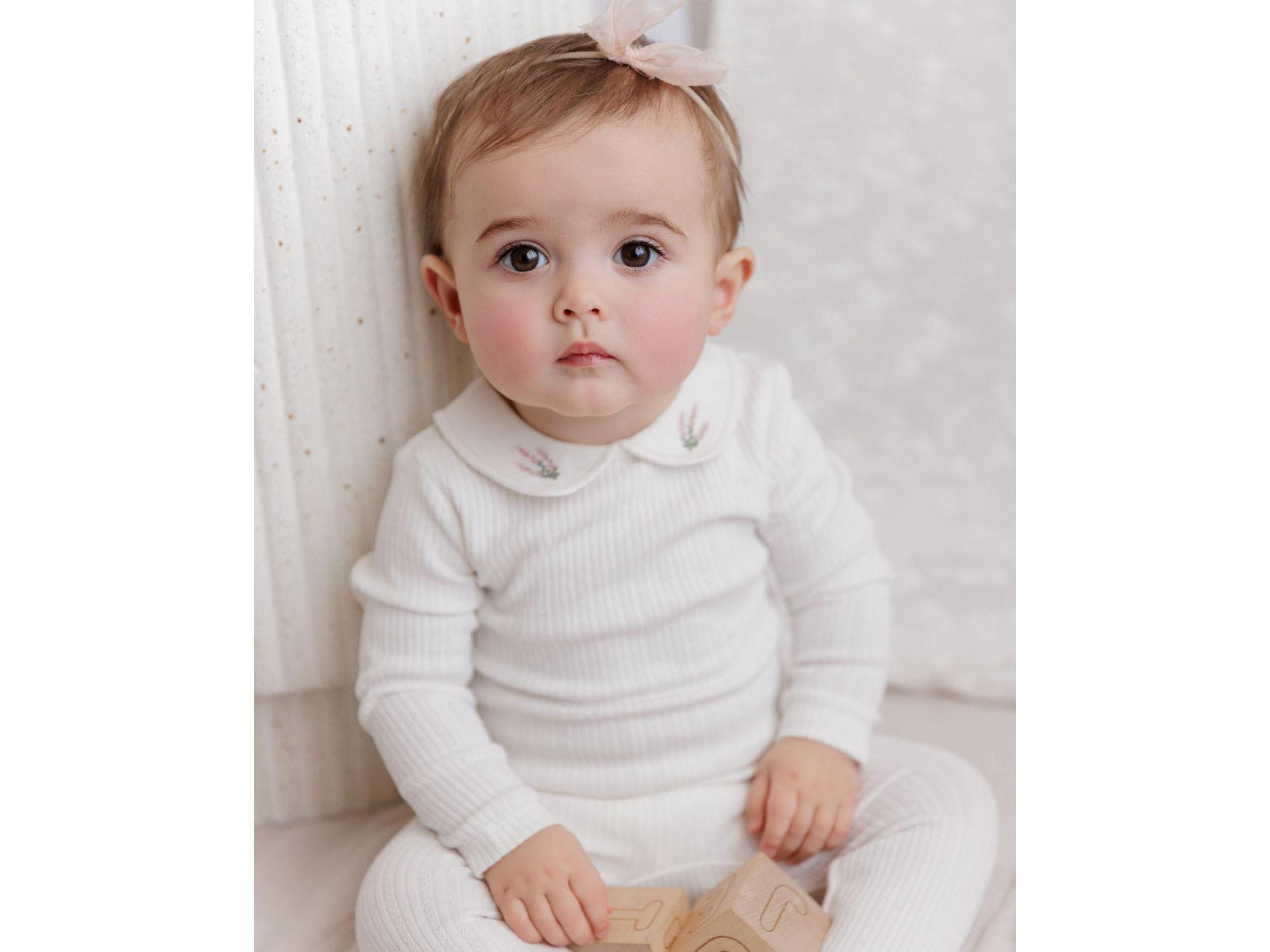 Unisex Organic Cotton Embroidered Collar Collection Footie - Baby — Image 4