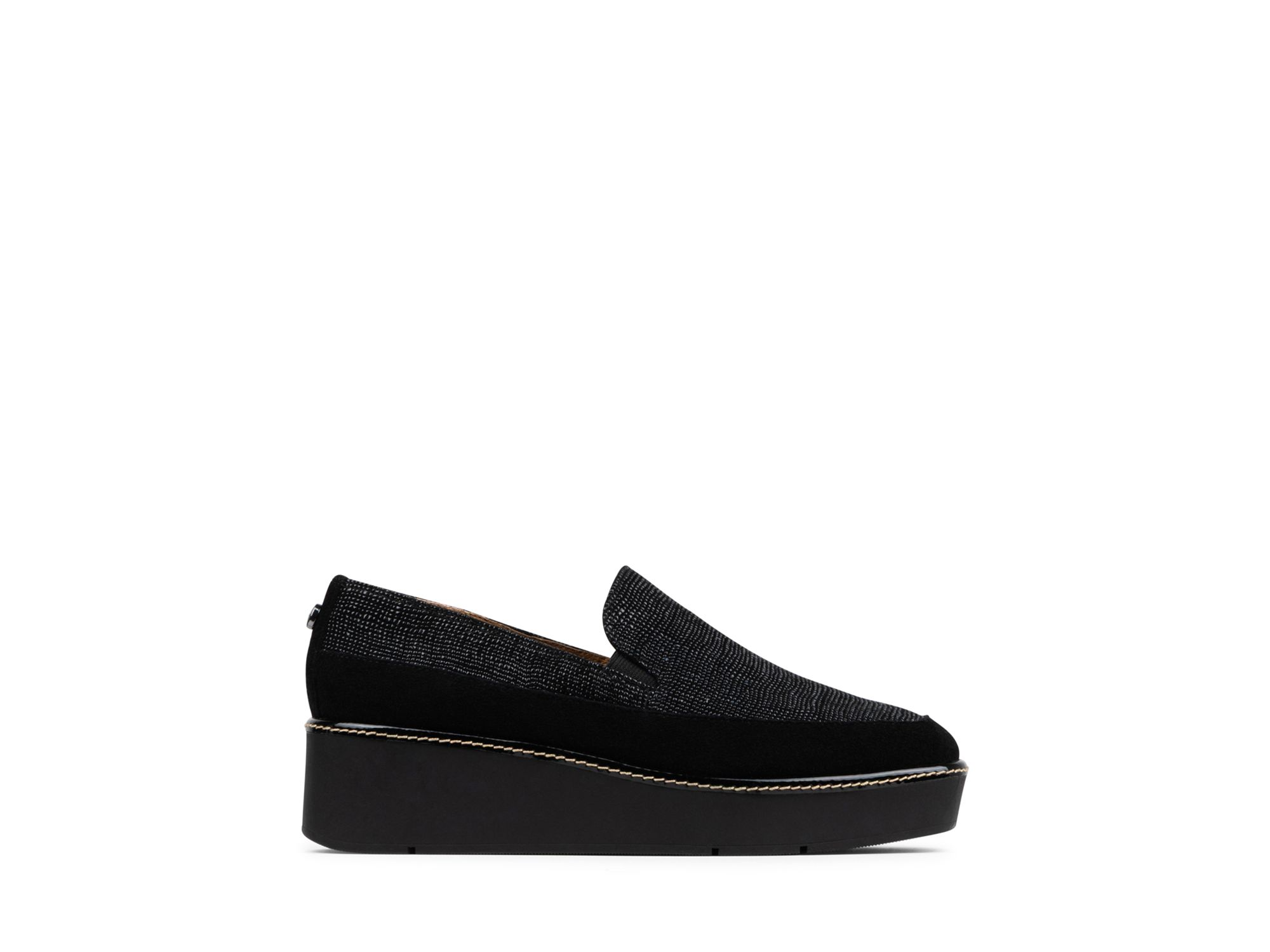 Women's Wallis Embossed Suede Wedge Loafers — Image 3