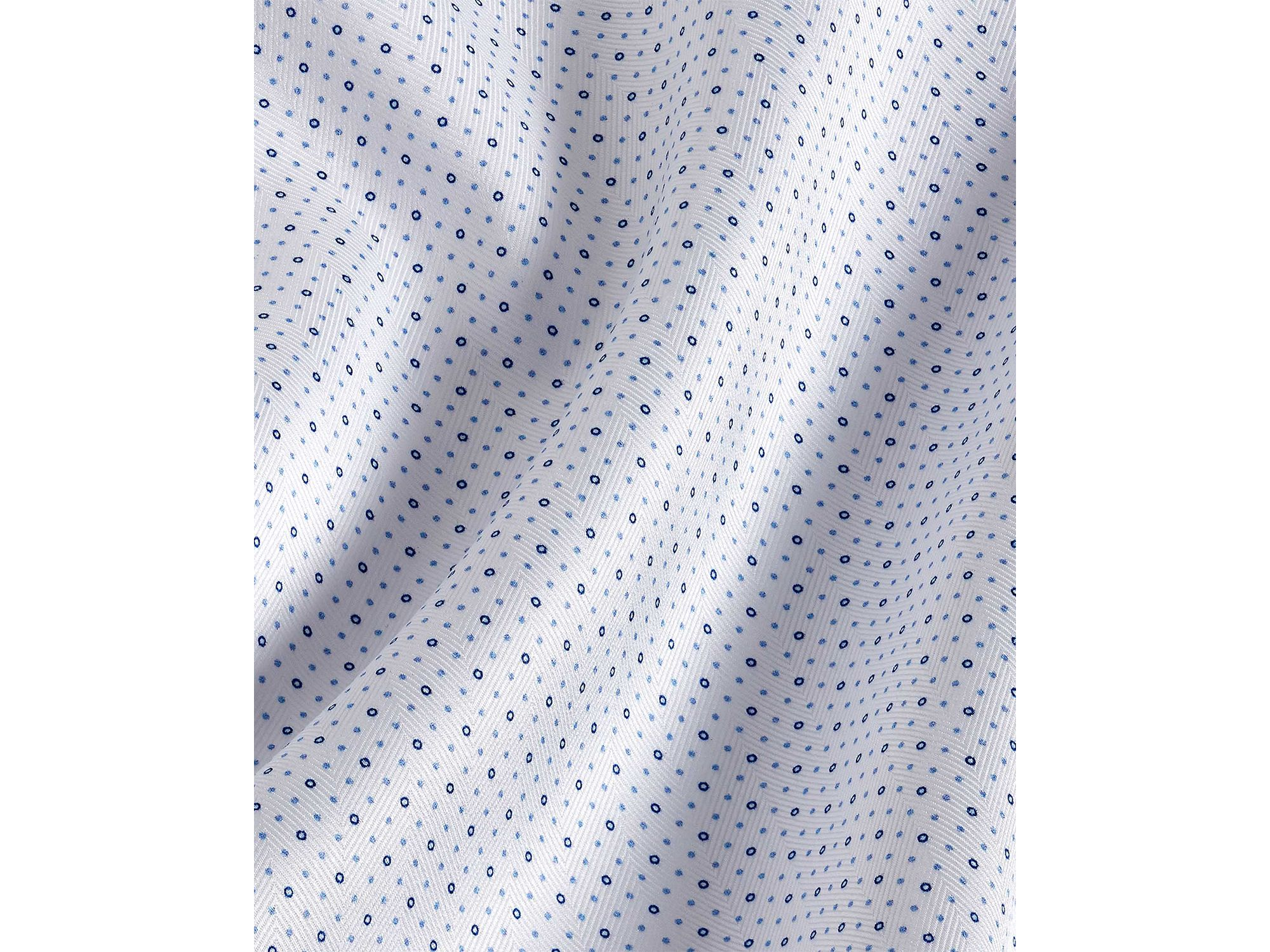 Trim Fit Herringbone Dot Print Dress Shirt — Image 3