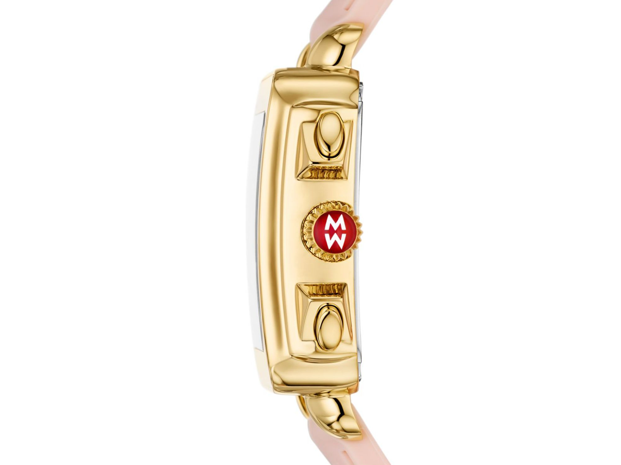 Deco Sport Chronograph 18K Gold Plated Ballet Pink Silicone Watch, 34mm x 36mm — Image 3